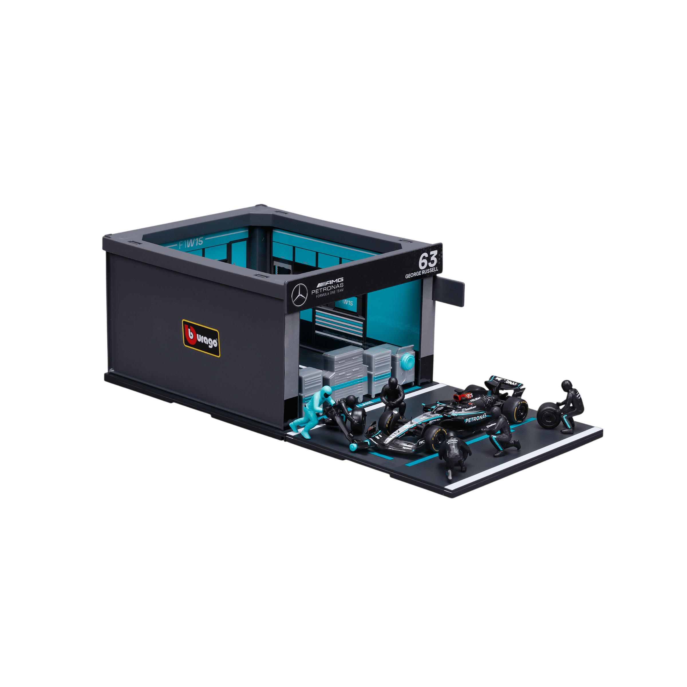 1:43 F1 2024 Pit Pass - Mercedes-AMG W15 #63 George Russell - Image 2
