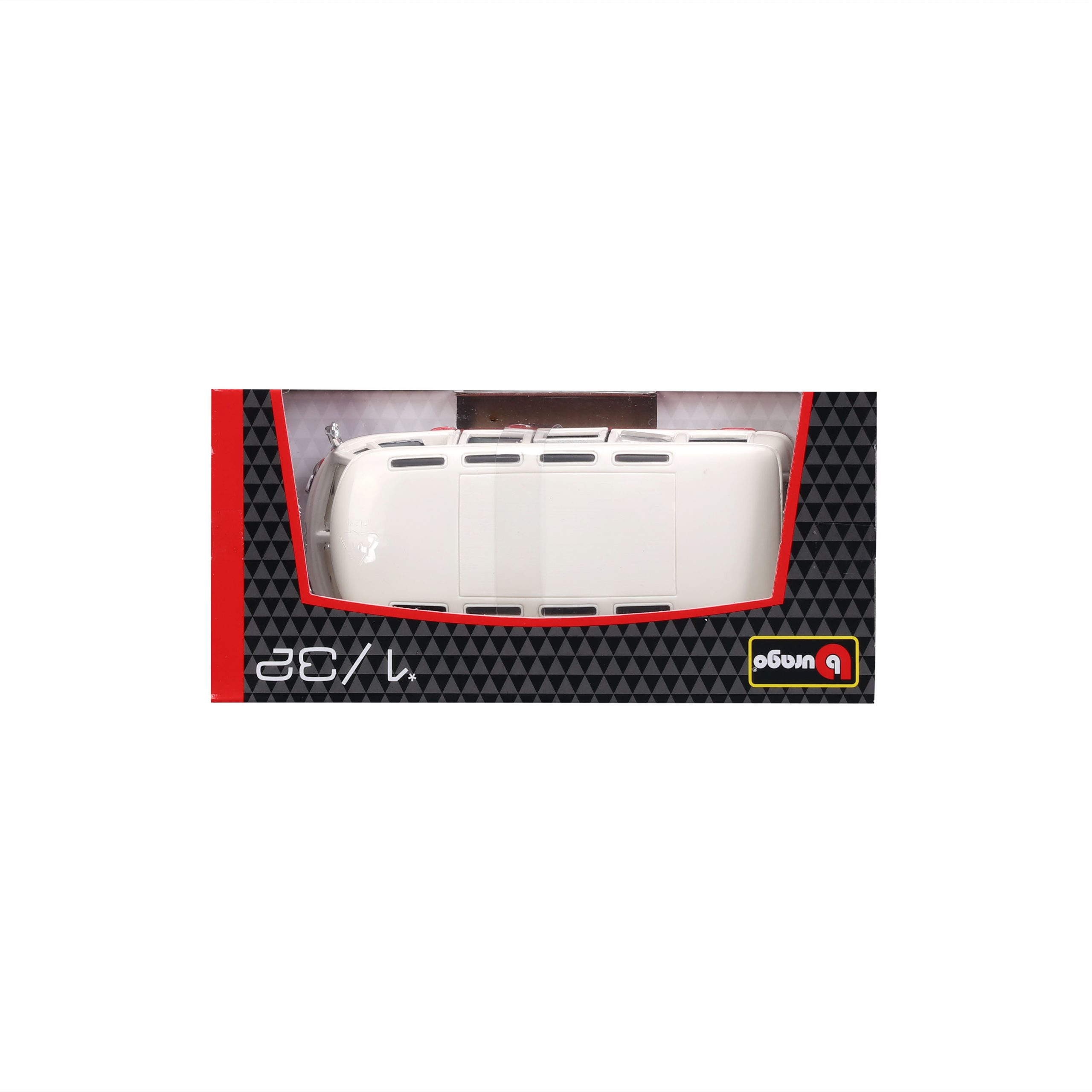 1:32 Bburago - VW Van Samba - Red White in Window Box - Image 12