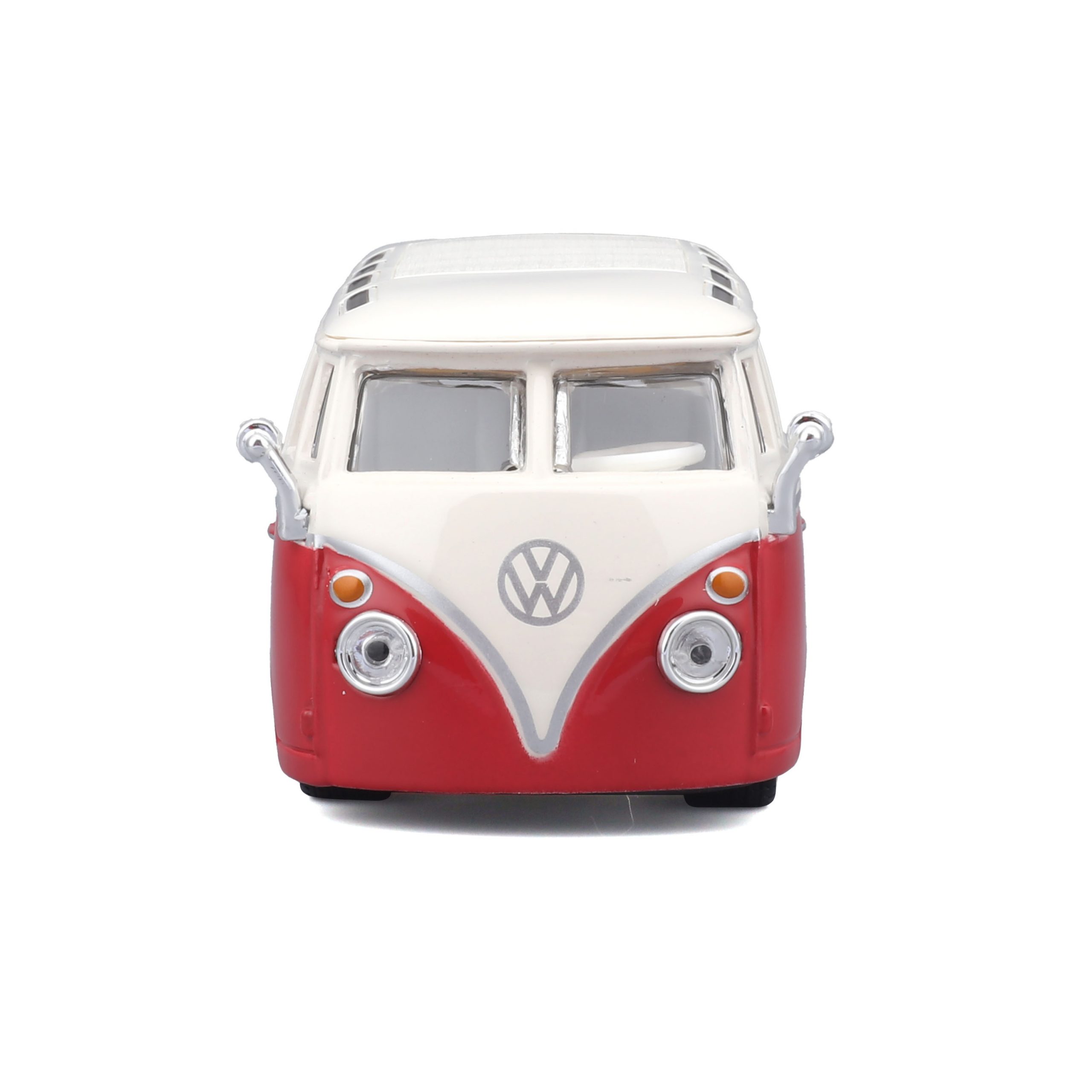 1:32 Bburago - VW Van Samba - Red White in Window Box - Image 3