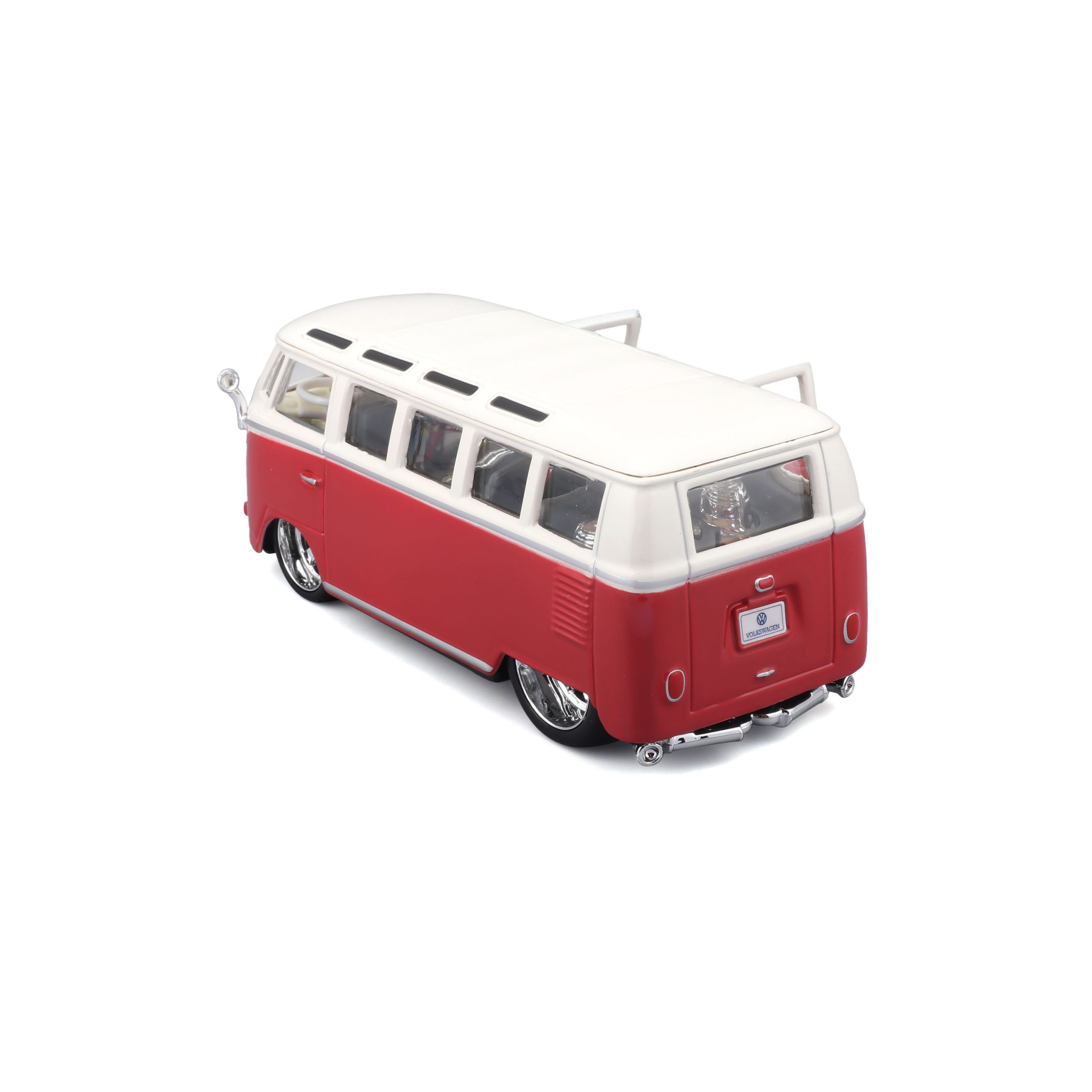 1:32 Bburago - VW Van Samba - Red White in Window Box - Image 5