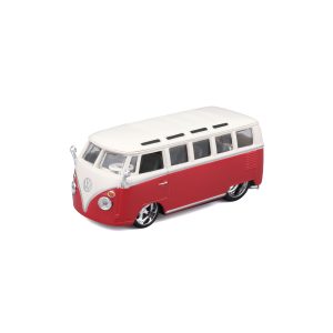 1:32 Bburago - VW Van Samba - Red White in Window Box - Image 6