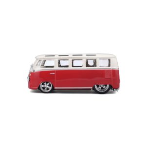 1:32 Bburago - VW Van Samba - Red White in Window Box - Image 7