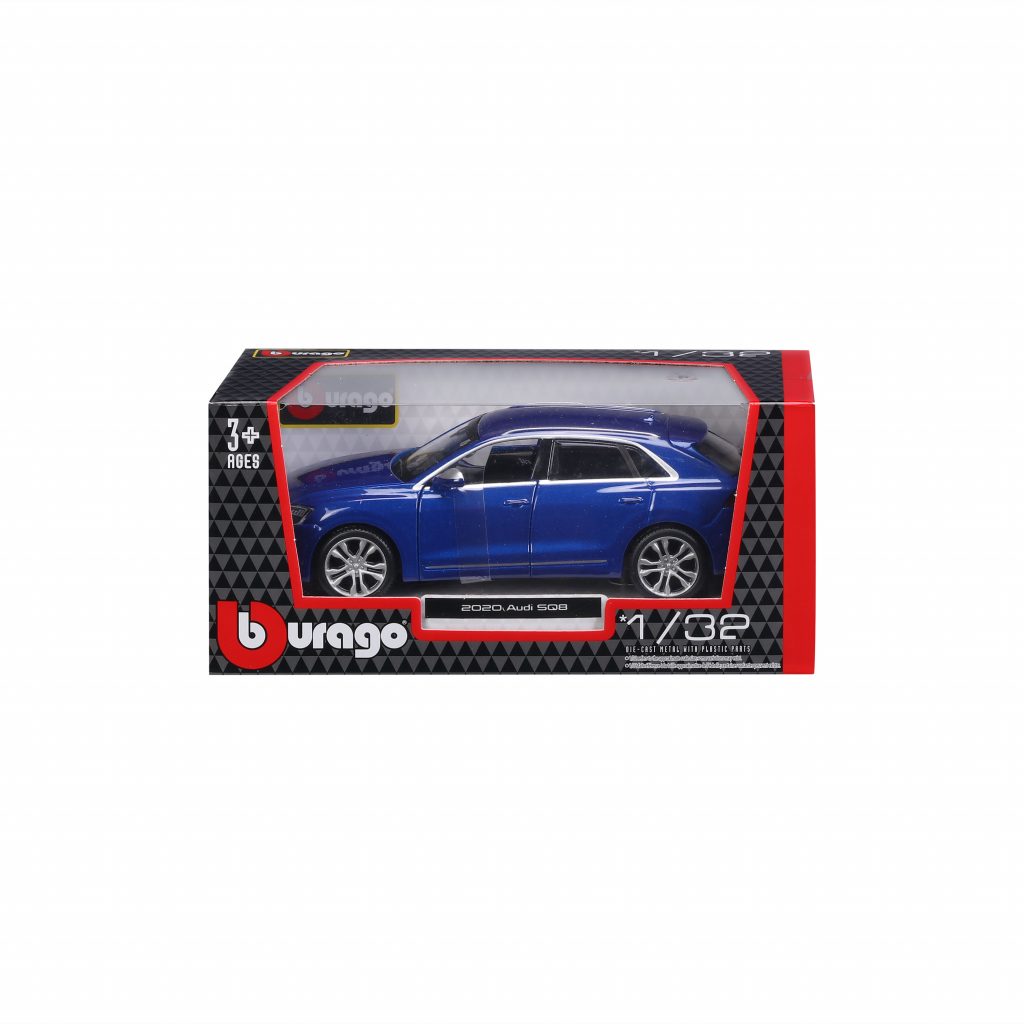 1:32 Bburago - Audi SQ8 2020 - Blue in Window Box