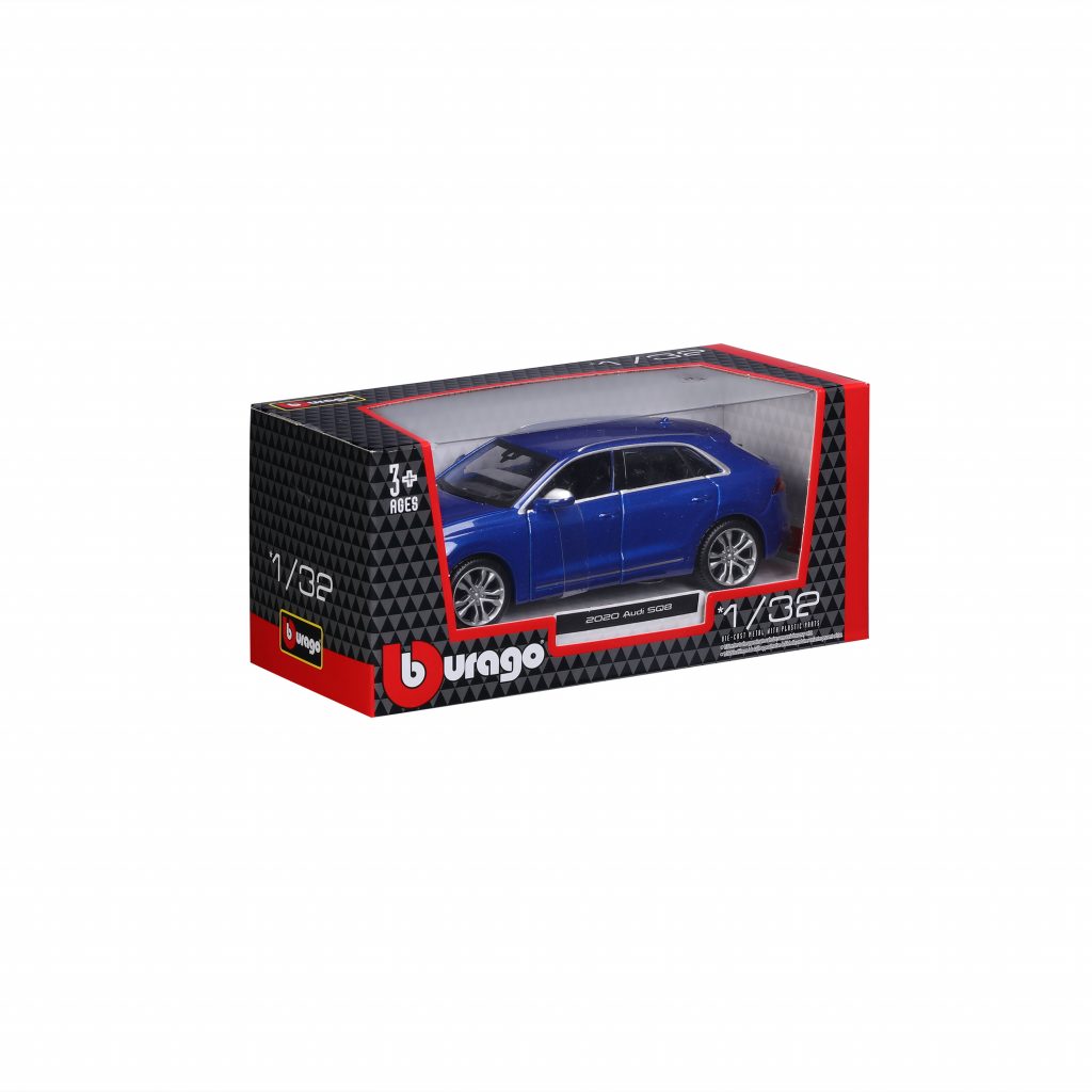 1:32 Bburago - Audi SQ8 2020 - Blue in Window Box