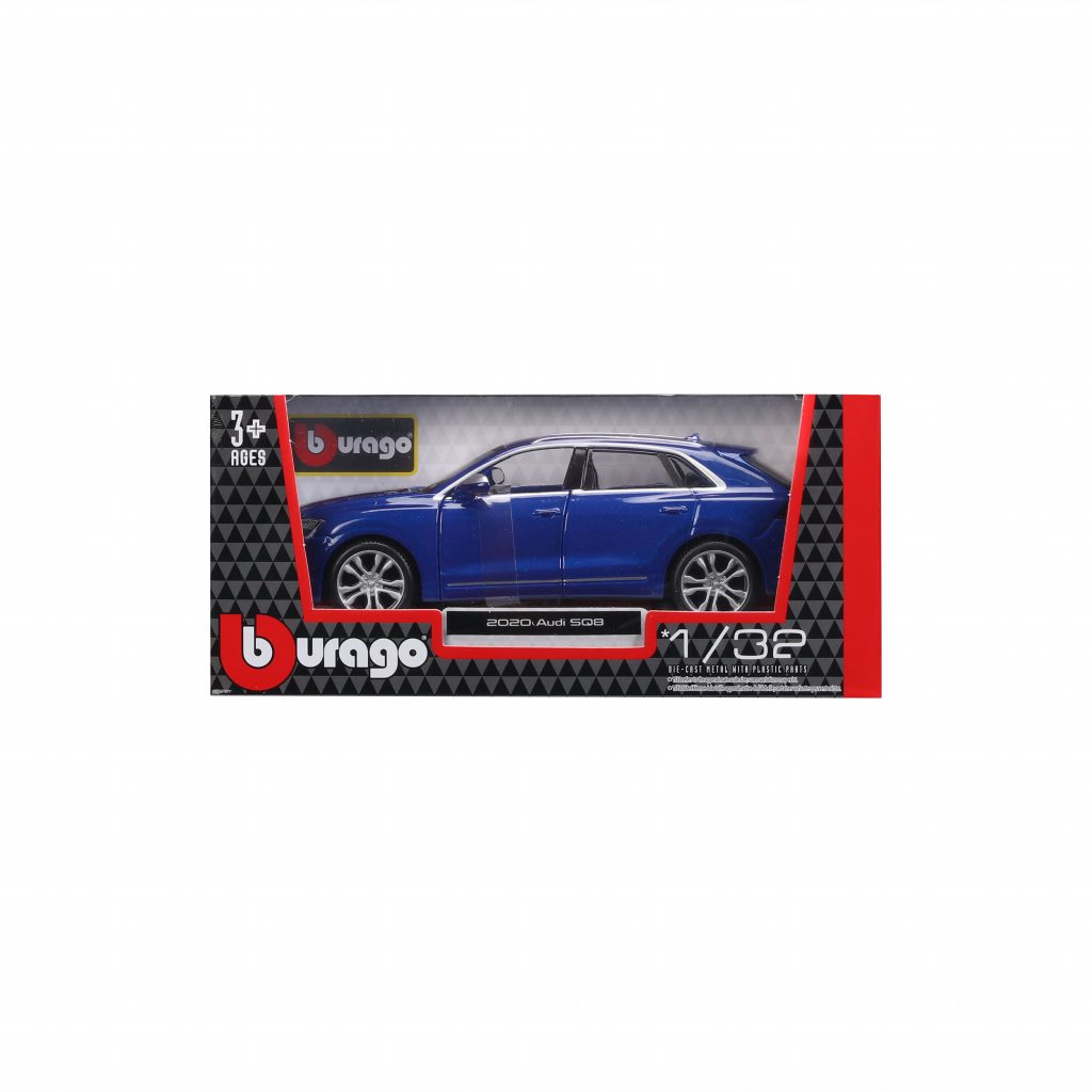 1:32 Bburago - Audi SQ8 2020 - Blue in Window Box