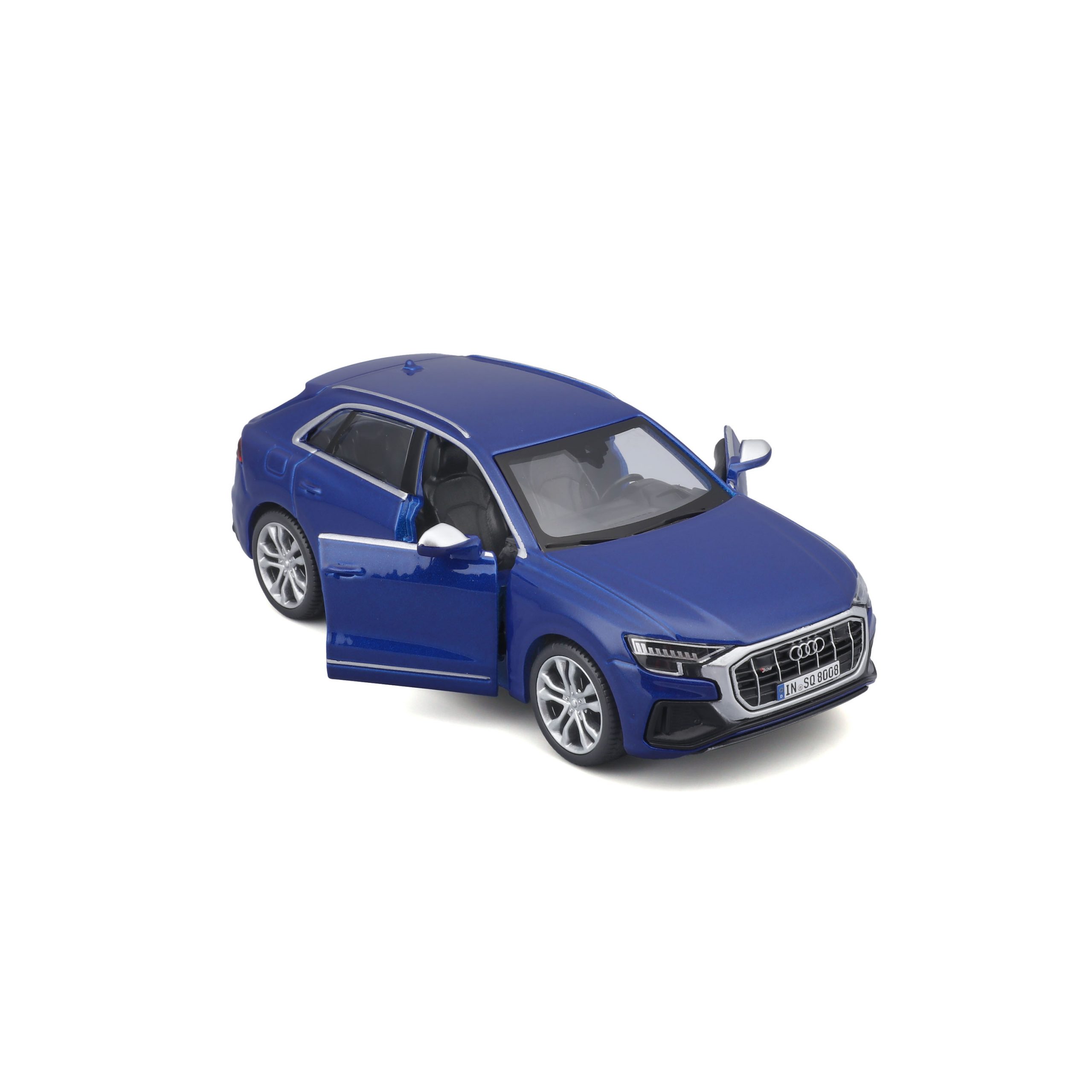 1:32 Bburago - Audi SQ8 2020 - Blue in Window Box - Image 1