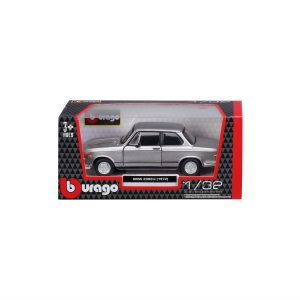 1:32 Bburago - 1972 BMW 2002 TII - Silver in Window Box - Image 8