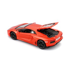 1:32 Bburago - Lamborghini Aventador Coupe - Metallic Orange in Window Box - Image 5