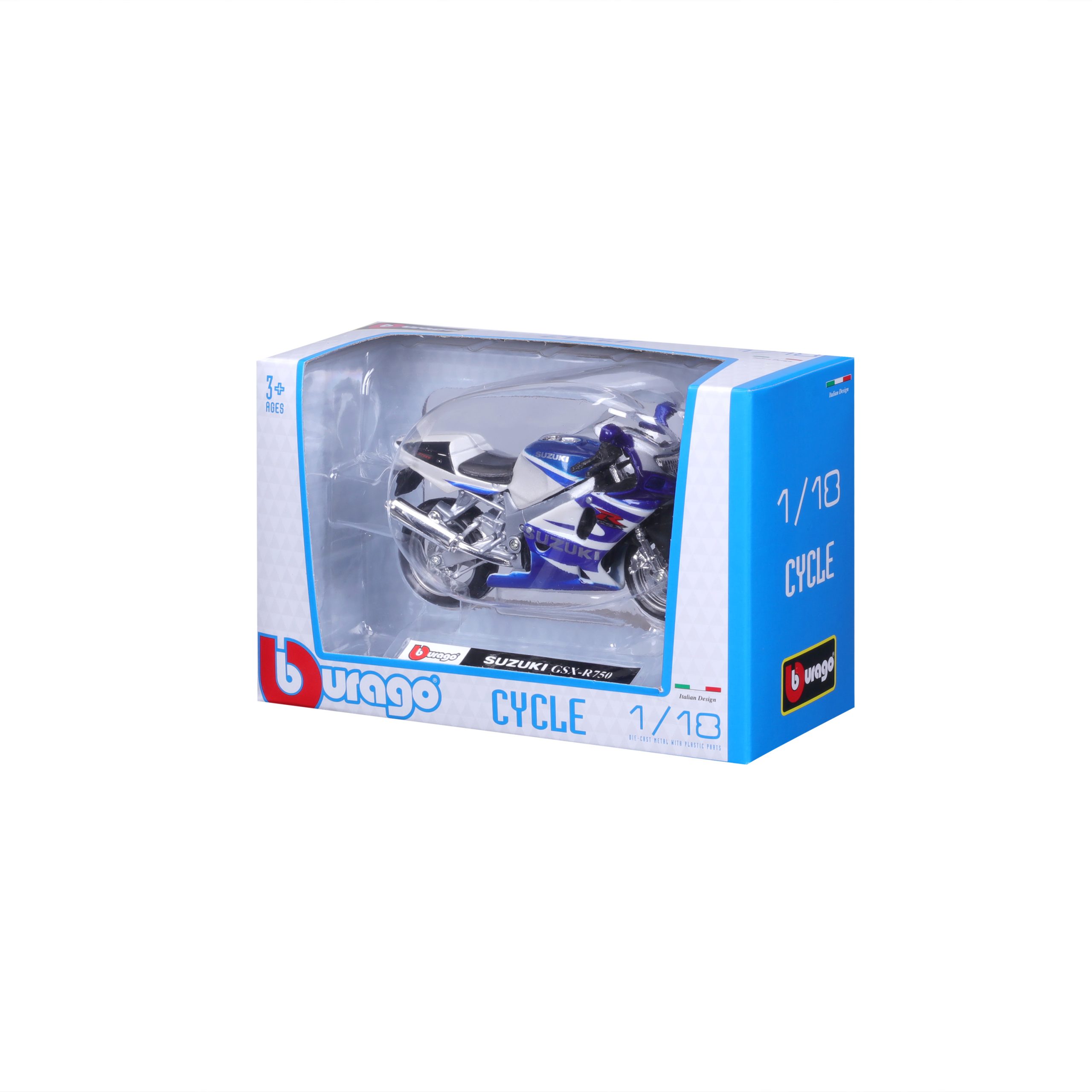1:18 Bburago Motorcycle - Suzuki GSX-R750 - Image 6