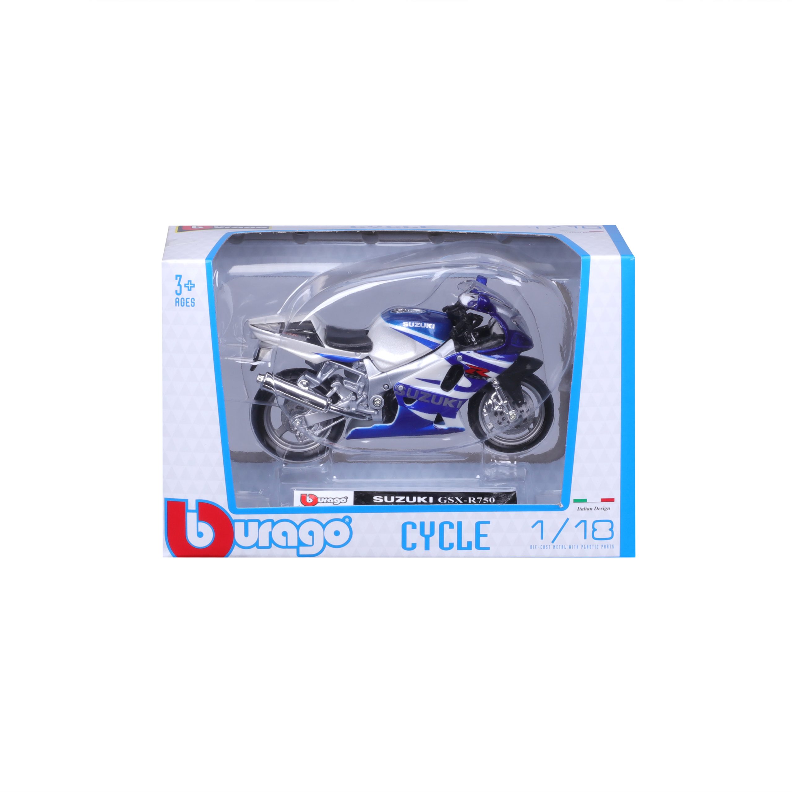 1:18 Bburago Motorcycle - Suzuki GSX-R750 - Image 7