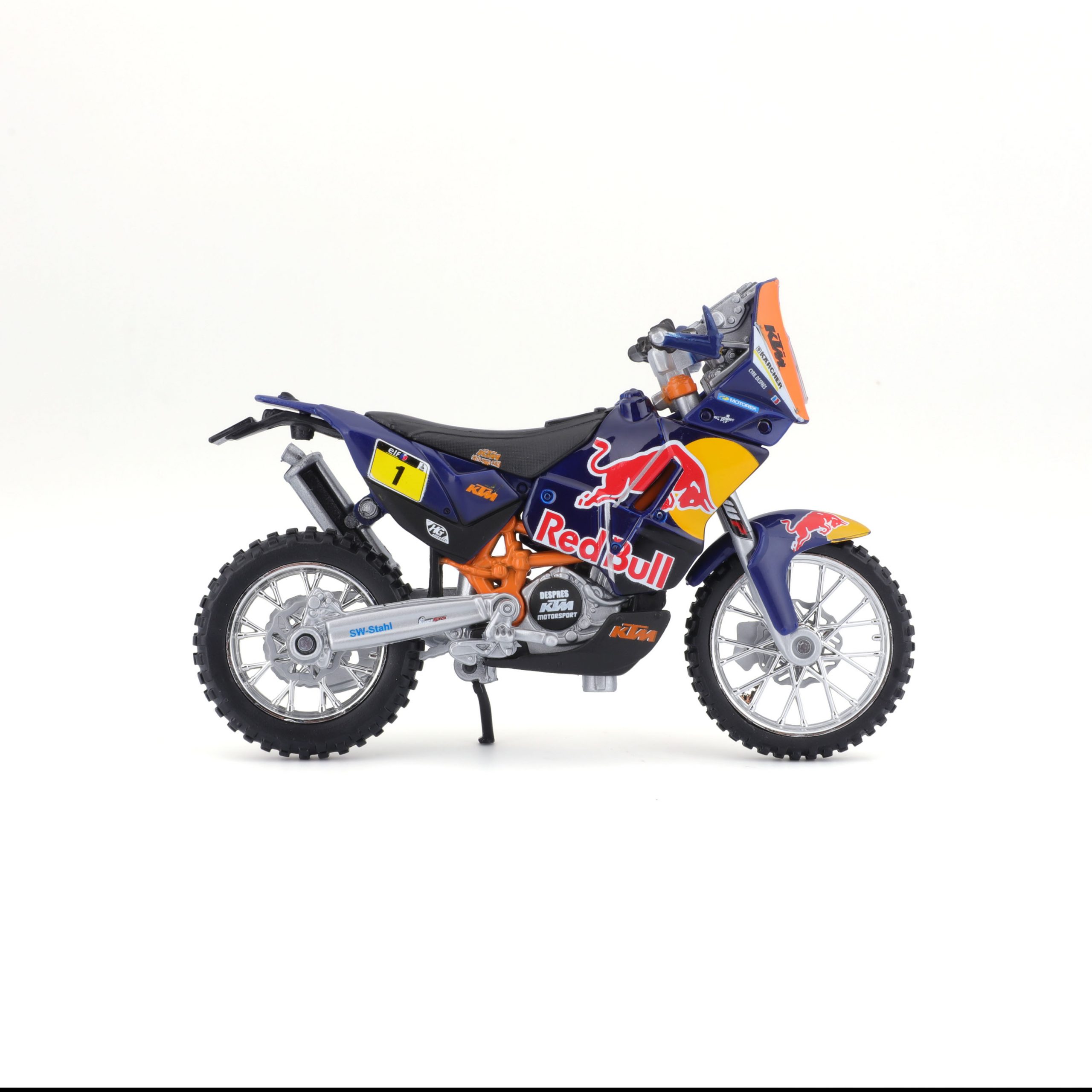 1:18 Bburago Motorcycle - Red Bull KTM 450 Dakar Rally - Image 2