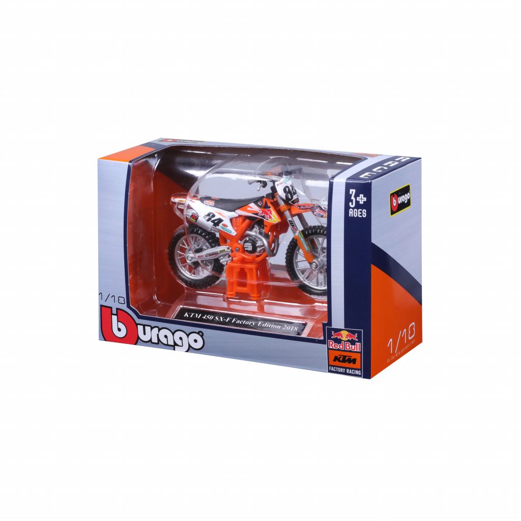 1:18 Bburago Motorcycle - Red Bull KTM 450 SX-F