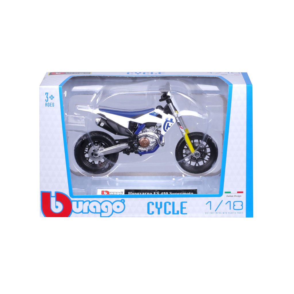 1:18 Bburago Motorcycle – Husqvarna FS 450 Supermoto