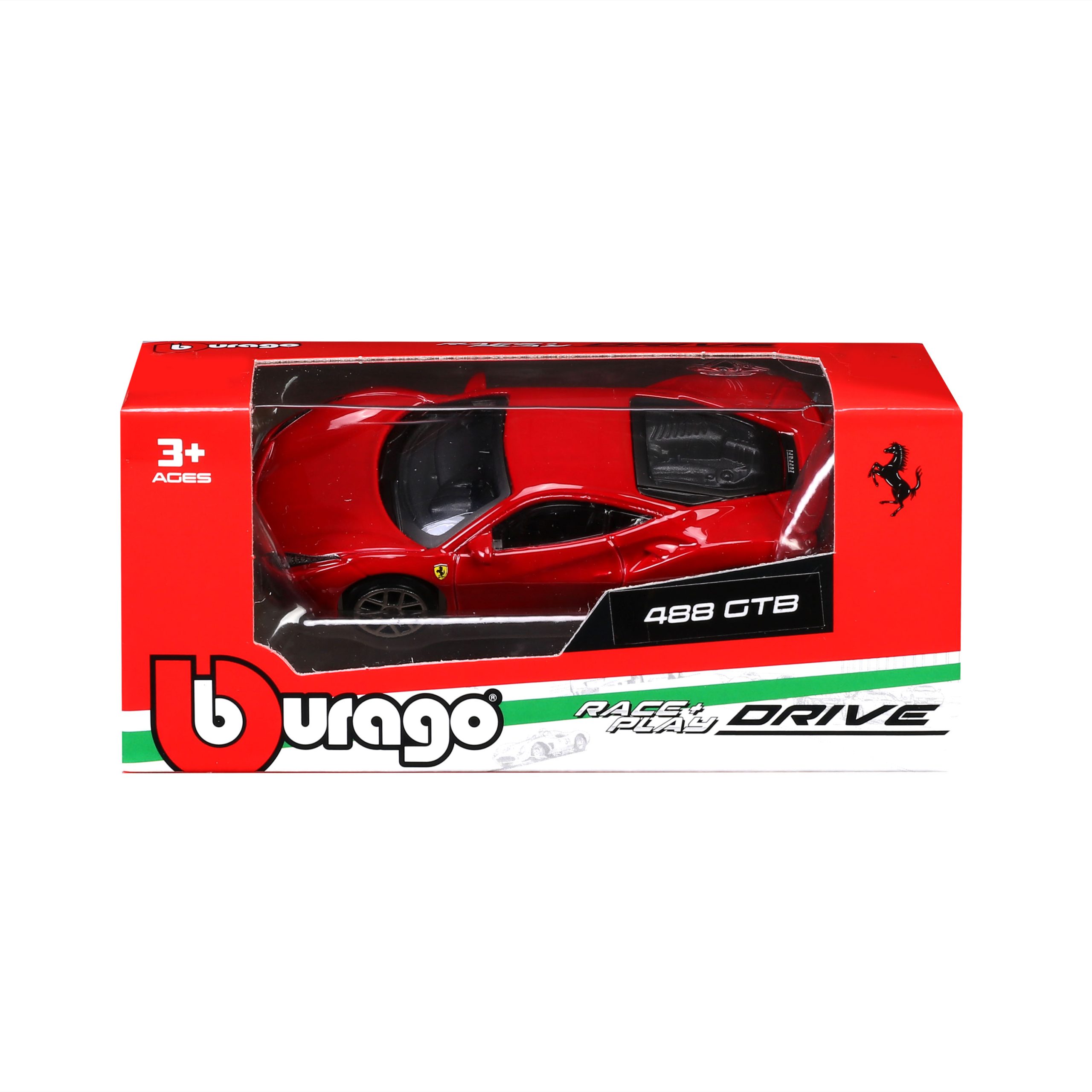 1:64 Ferrari 488 GTB - Red in Window Box - Image 1