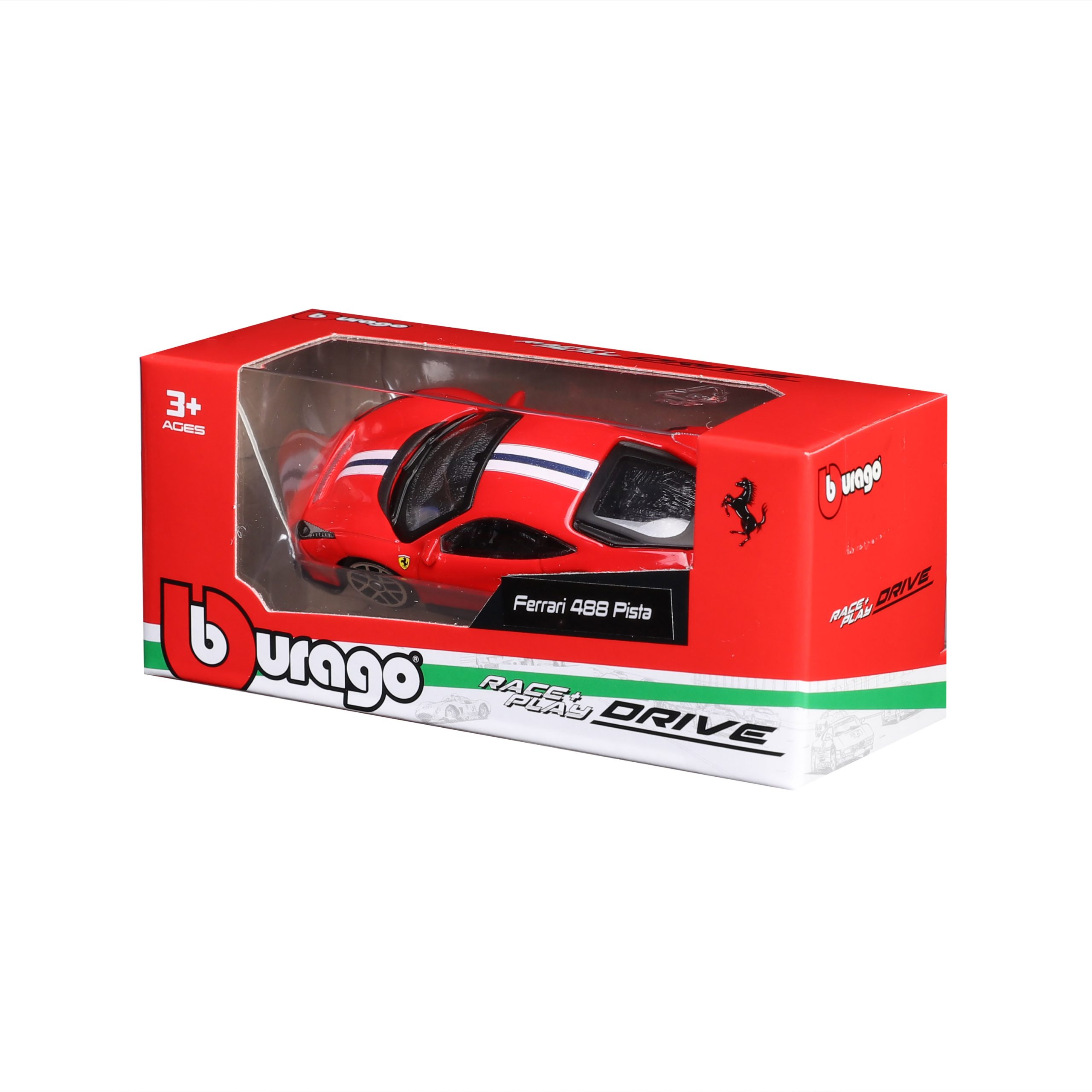 1:64 Ferrari 488 Pista - Red in Window Box - Image 3