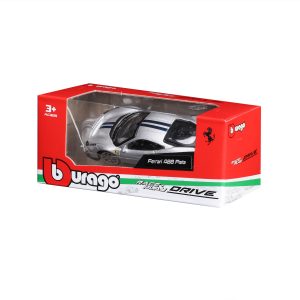 1:64 Ferrari 488 Pista - Silver in Window Box - Image 3