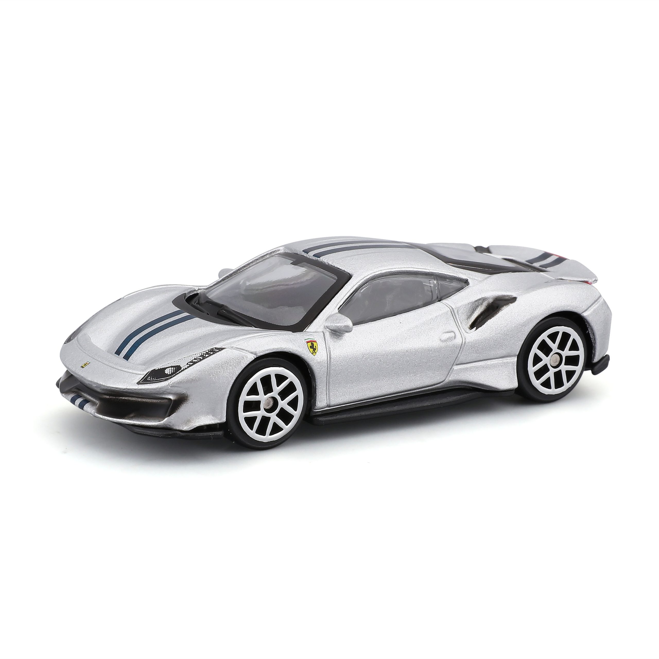 1:64 Ferrari 488 Pista - Silver in Window Box - Image 4