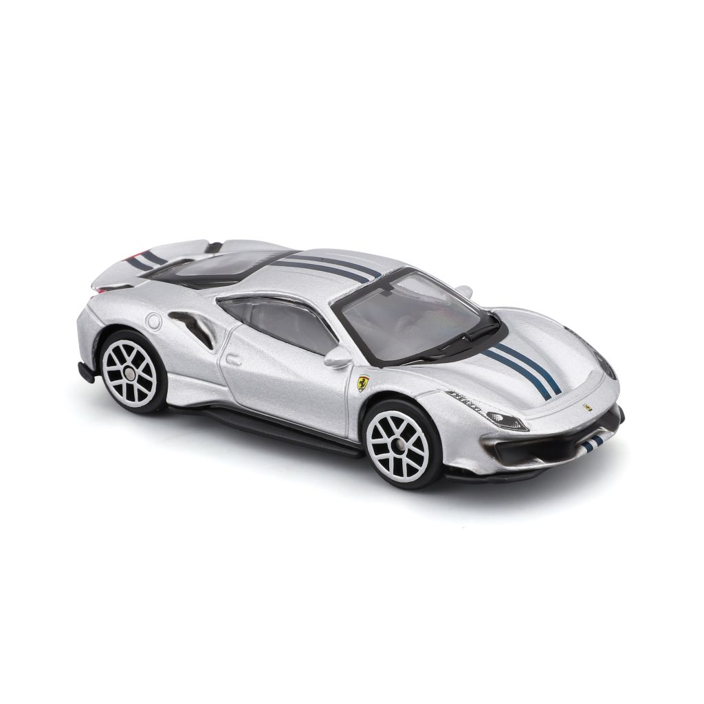 1:64 Ferrari 488 Pista - Silver in Window Box