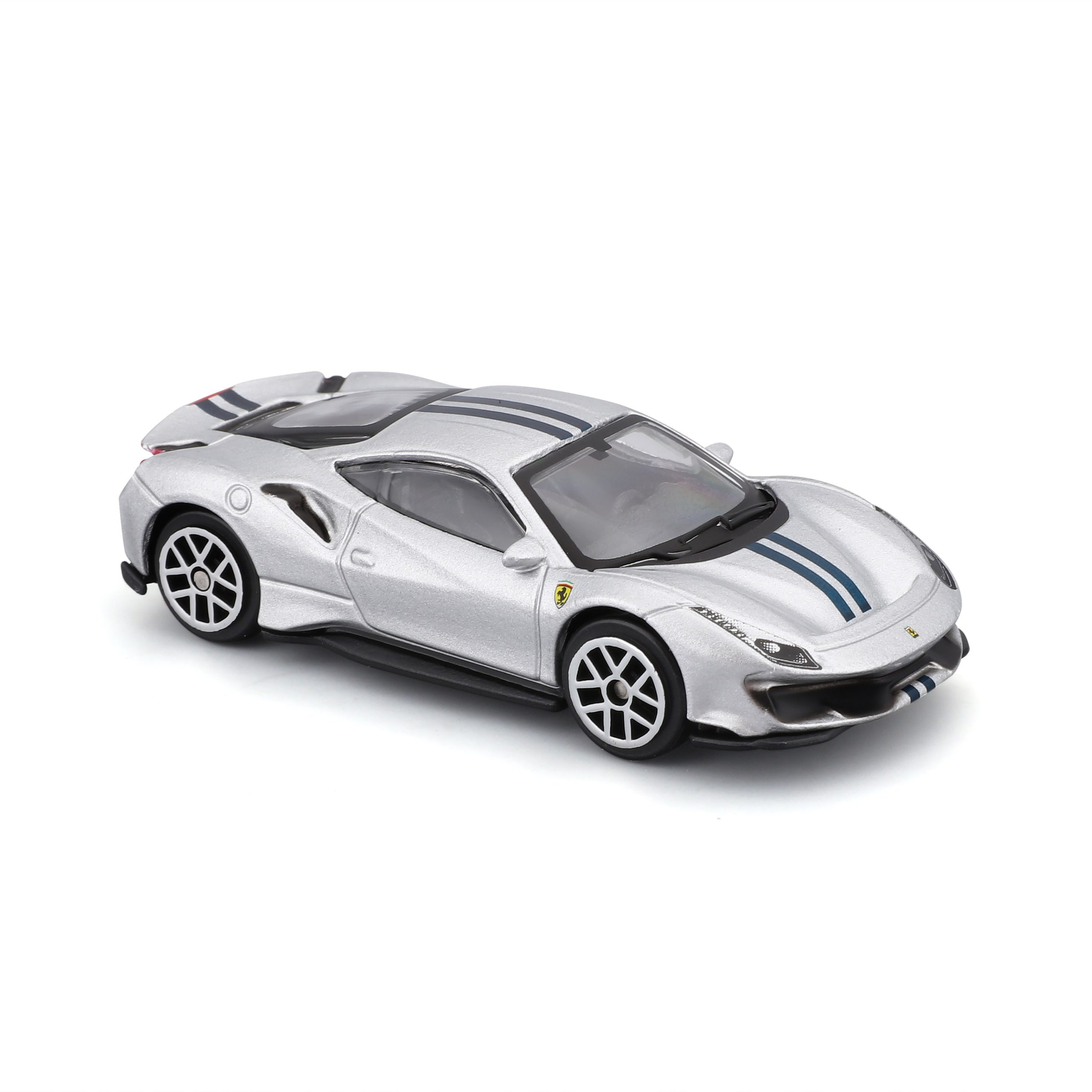 1:64 Ferrari 488 Pista - Silver in Window Box - Image 5