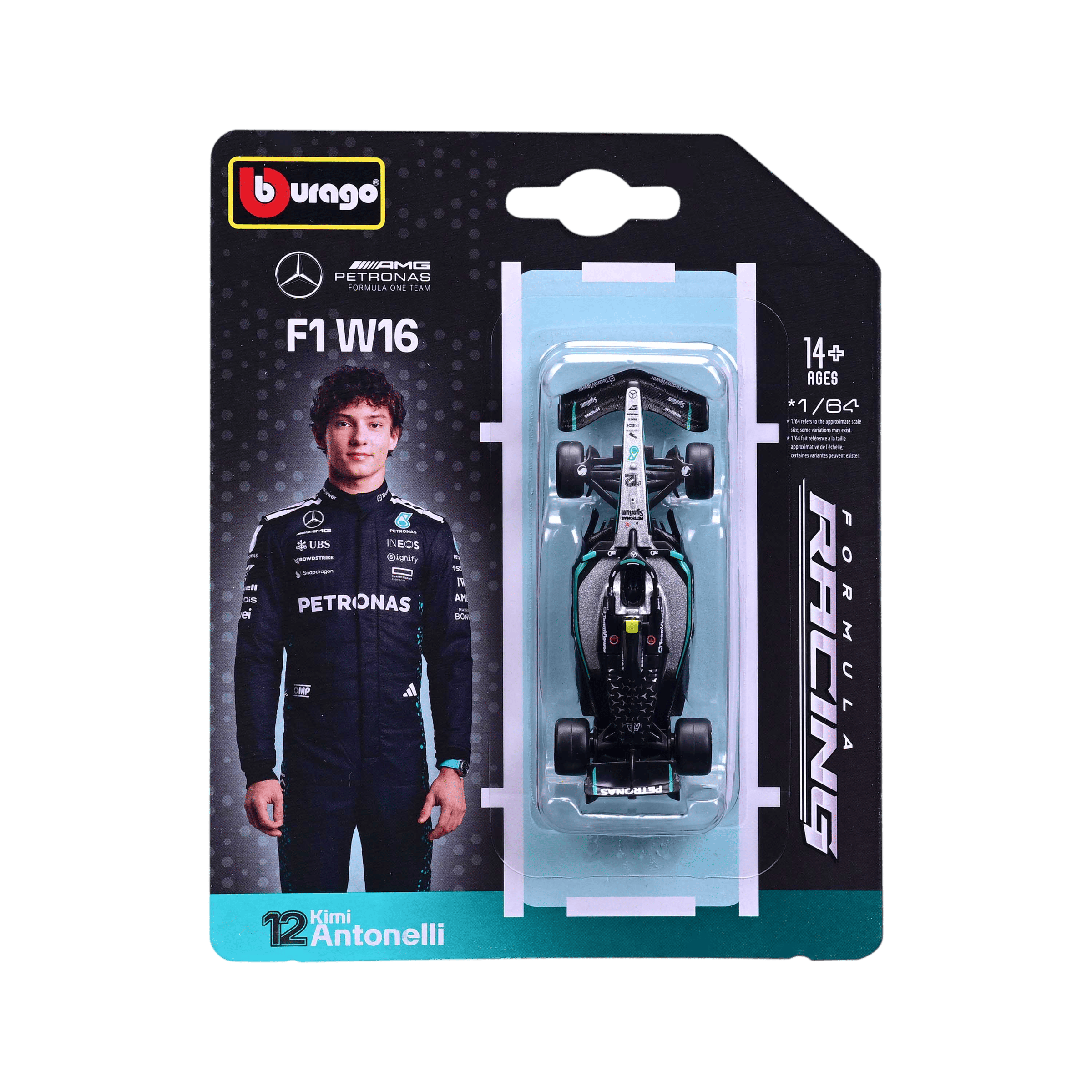 1:64 F1 2025 - Mercedes-AMG W16 #12 Kimi Antonelli - Image 1