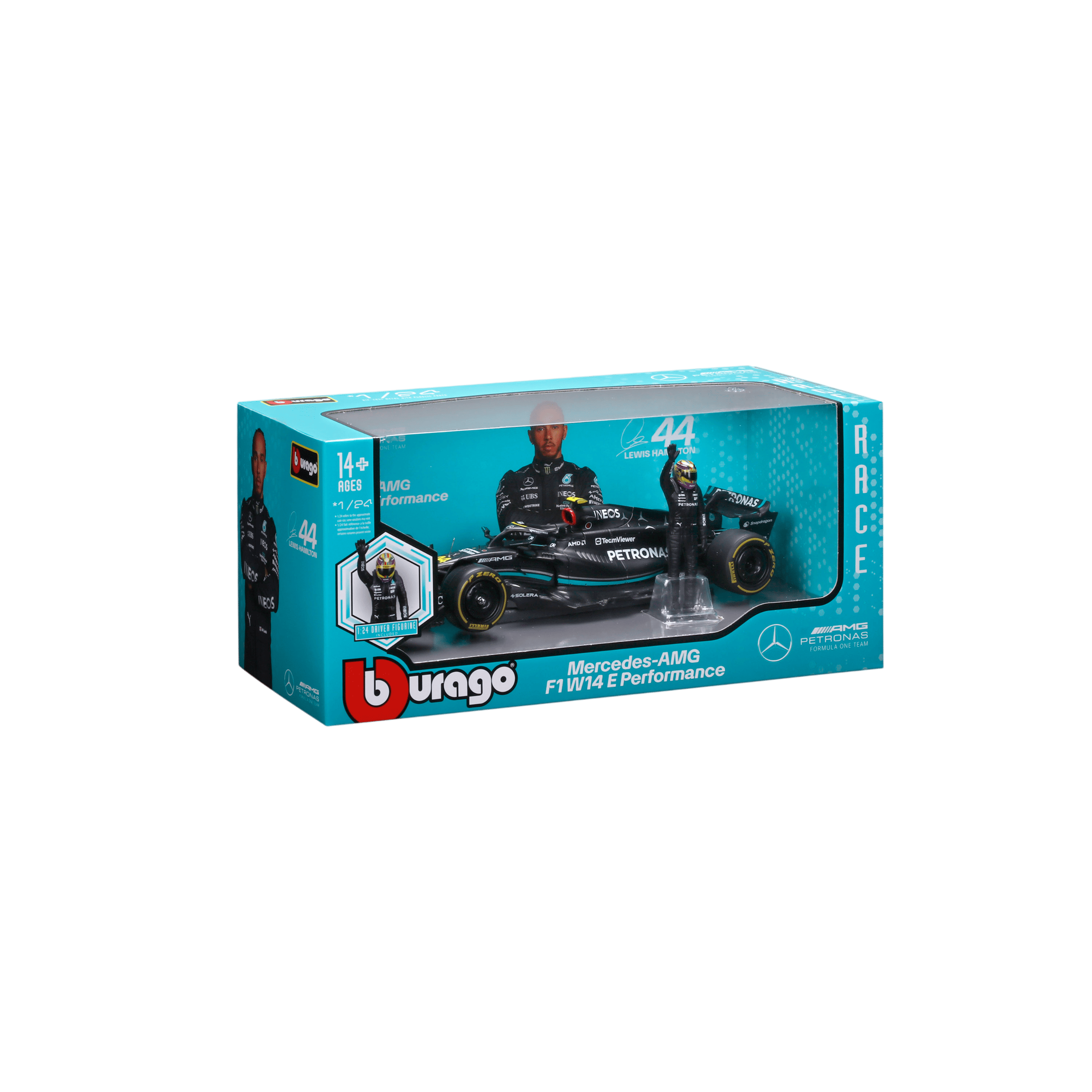 1:24 F1 2024 with figure - Mercedes-AMG W14 #44 Lewis Hamilton - Image 13