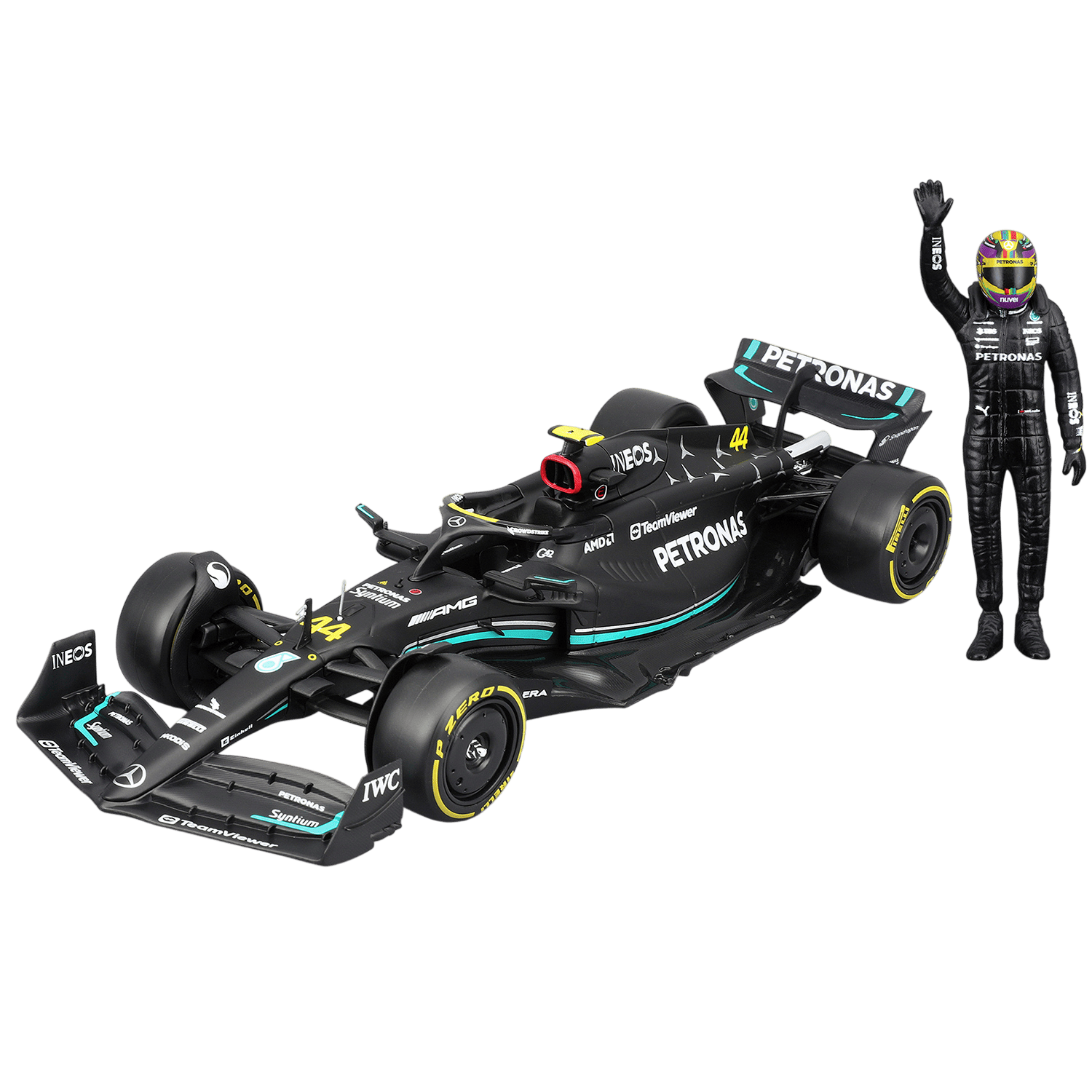 1:24 F1 2024 with figure - Mercedes-AMG W14 #44 Lewis Hamilton - Image 10