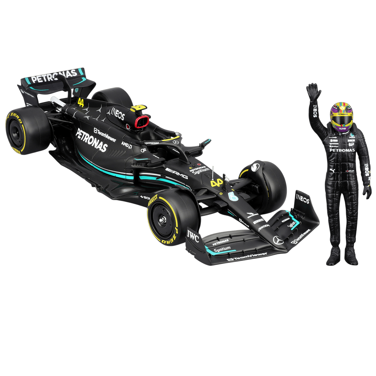1:24 F1 2024 with figure - Mercedes-AMG W14 #44 Lewis Hamilton - Image 1
