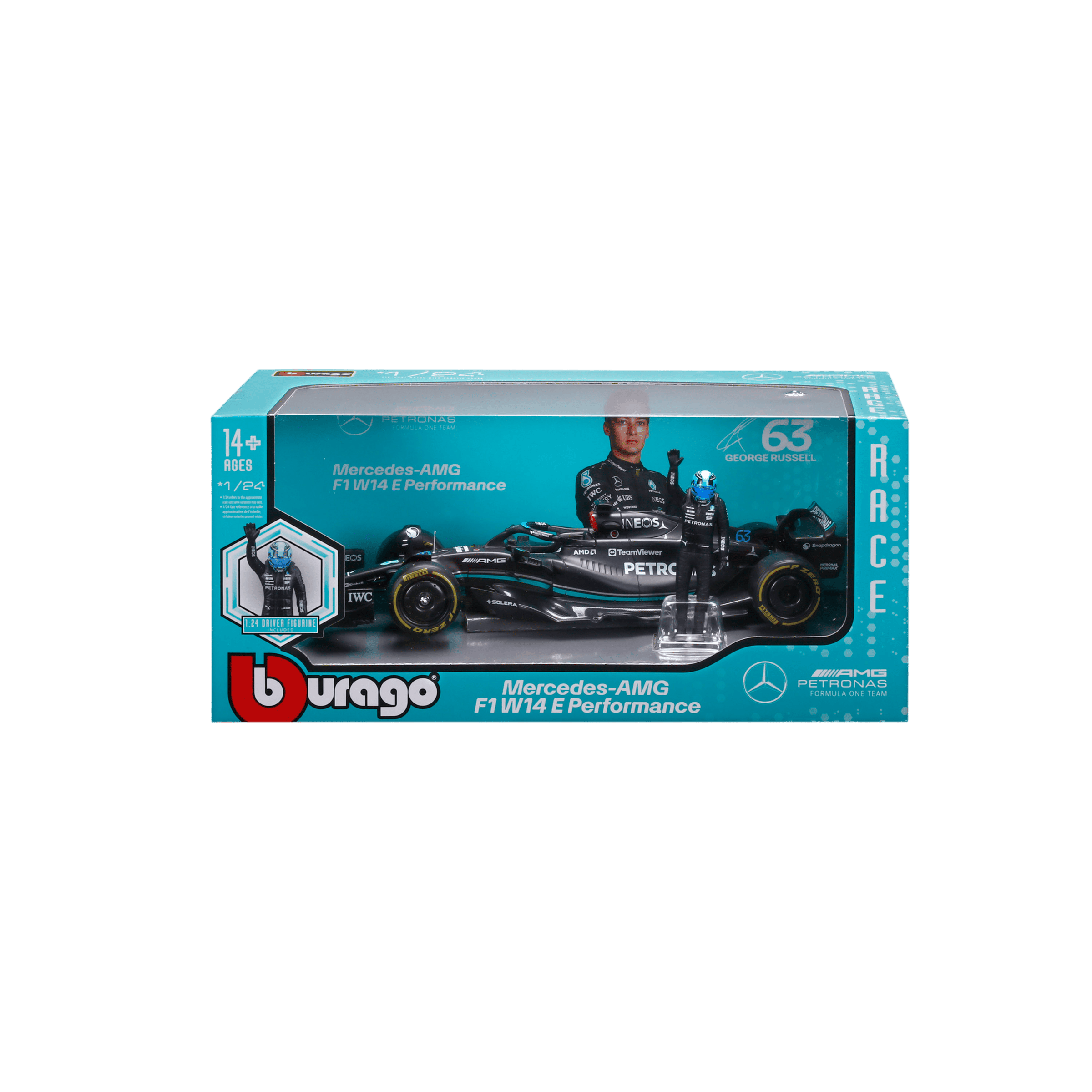 1:24 F1 2024 with Figure - Mercedes-AMG W14 #63 George Russell - Image 16