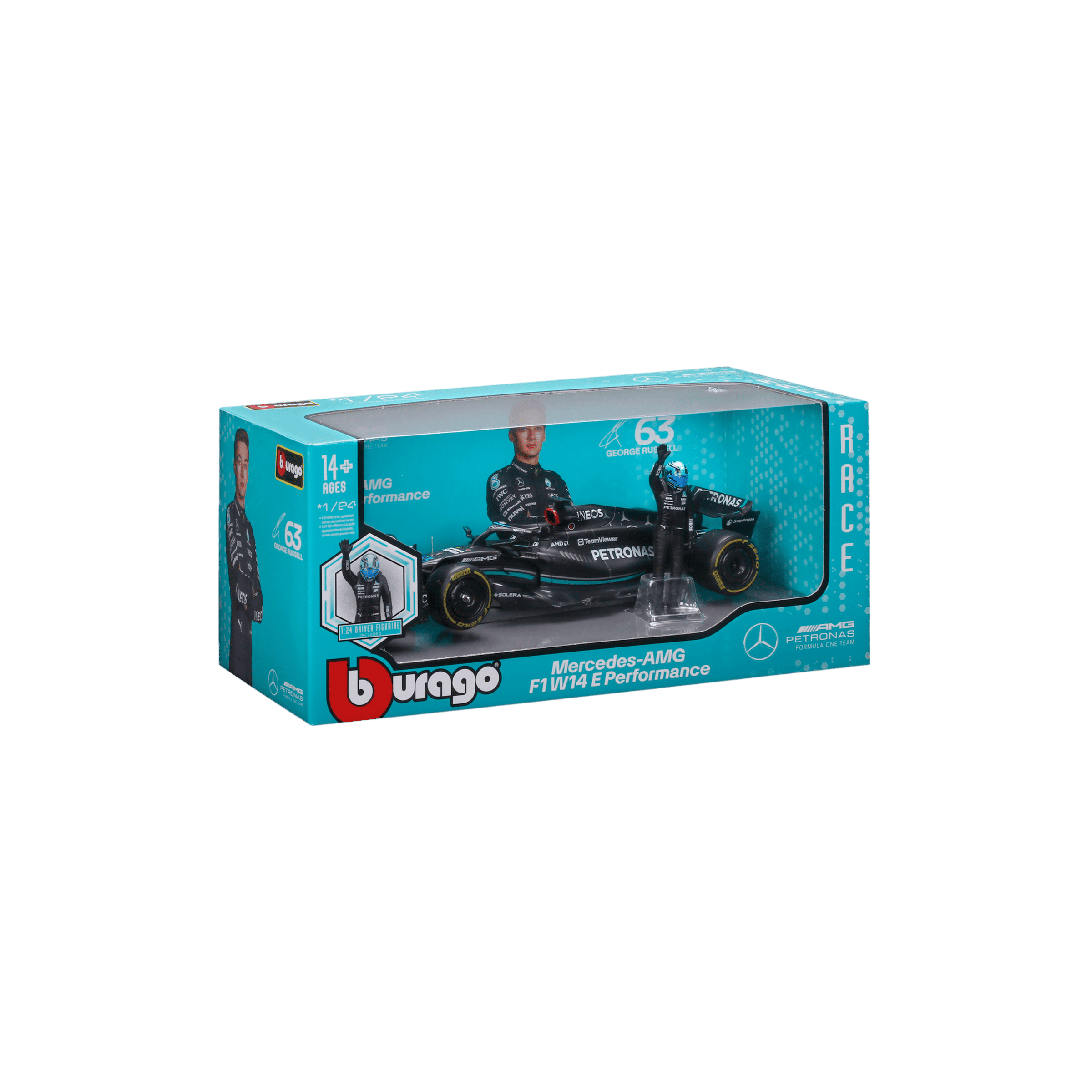 1:24 F1 2024 with Figure - Mercedes-AMG W14 #63 George Russell - Image 15