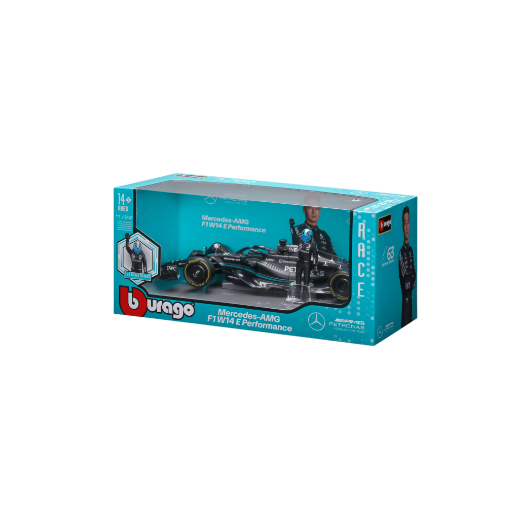 1:24 F1 2024 with Figure - Mercedes-AMG W14 #63 George Russell