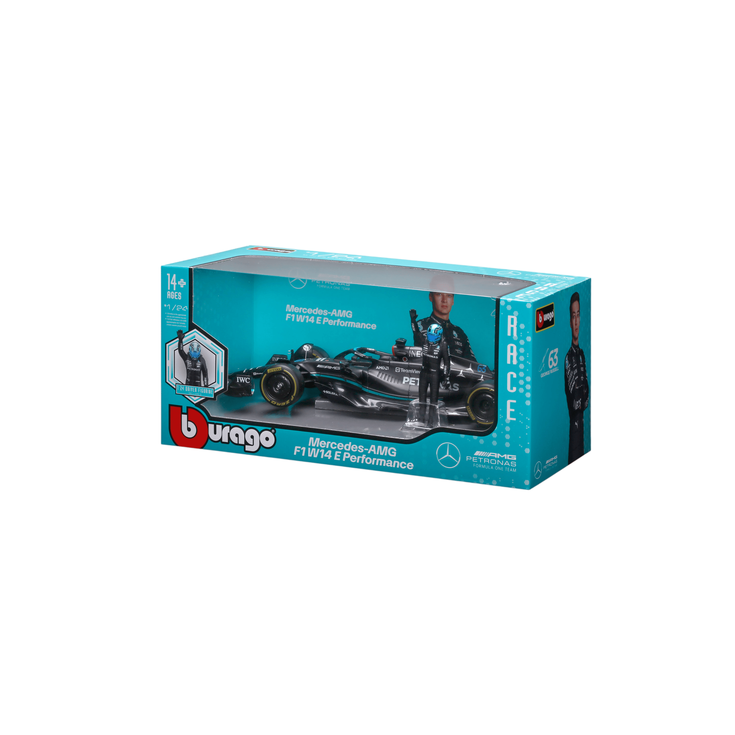 1:24 F1 2024 with Figure - Mercedes-AMG W14 #63 George Russell - Image 14