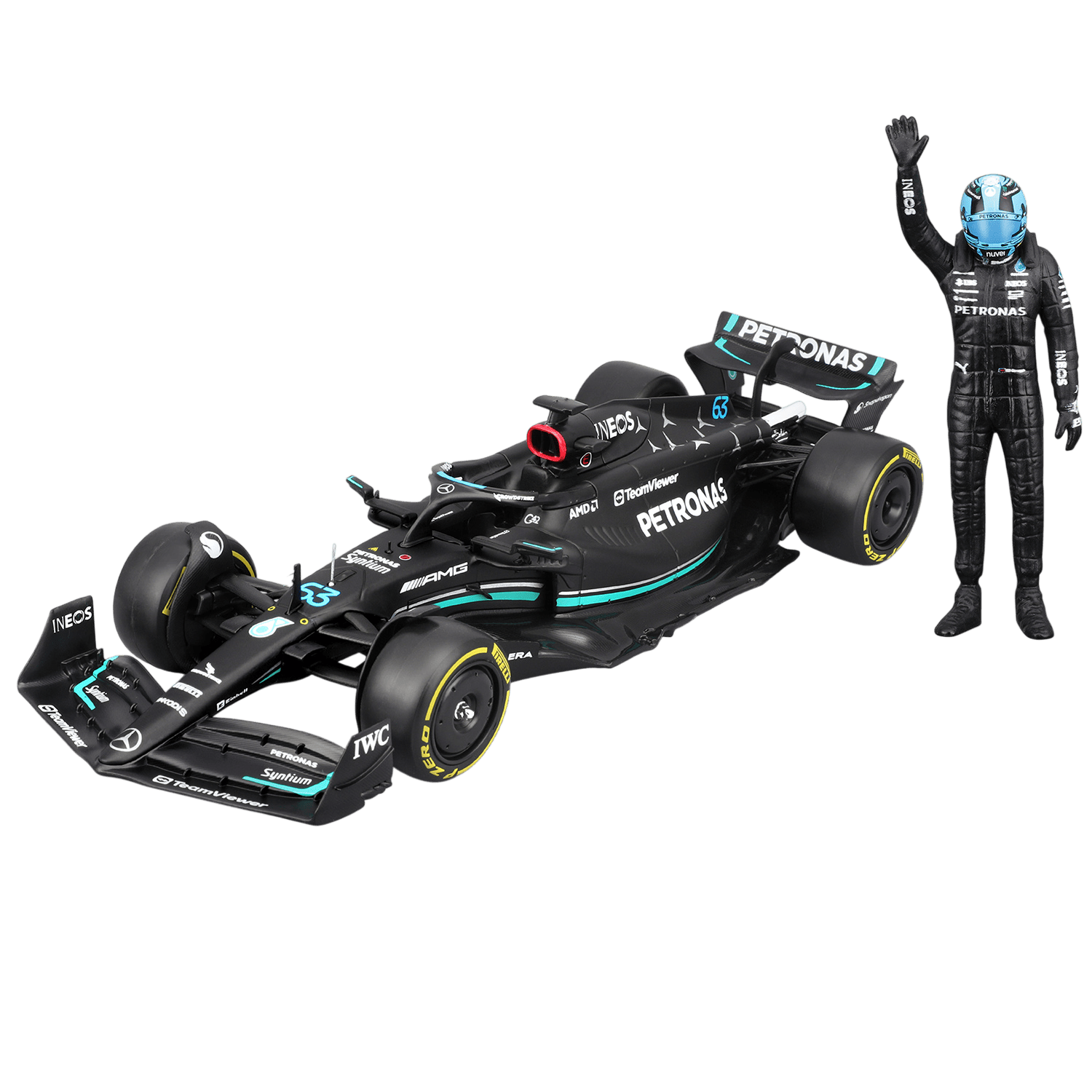 1:24 F1 2024 with Figure - Mercedes-AMG W14 #63 George Russell - Image 11