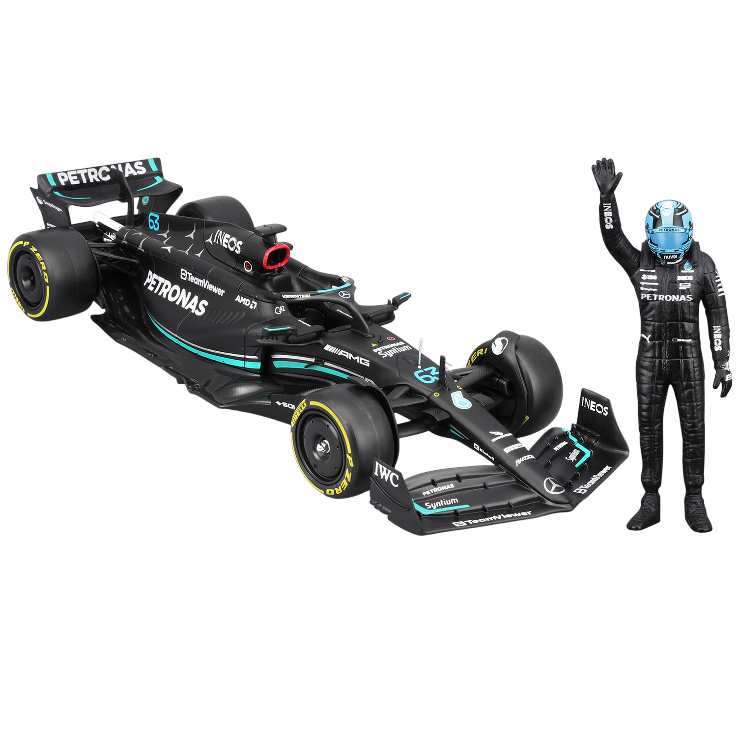 1:24 F1 2024 with Figure - Mercedes-AMG W14 #63 George Russell - Image 10