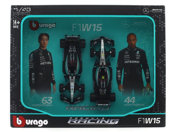 1:43 F1 2024 Vertical 2 Pack - Mercedes-AMG W15