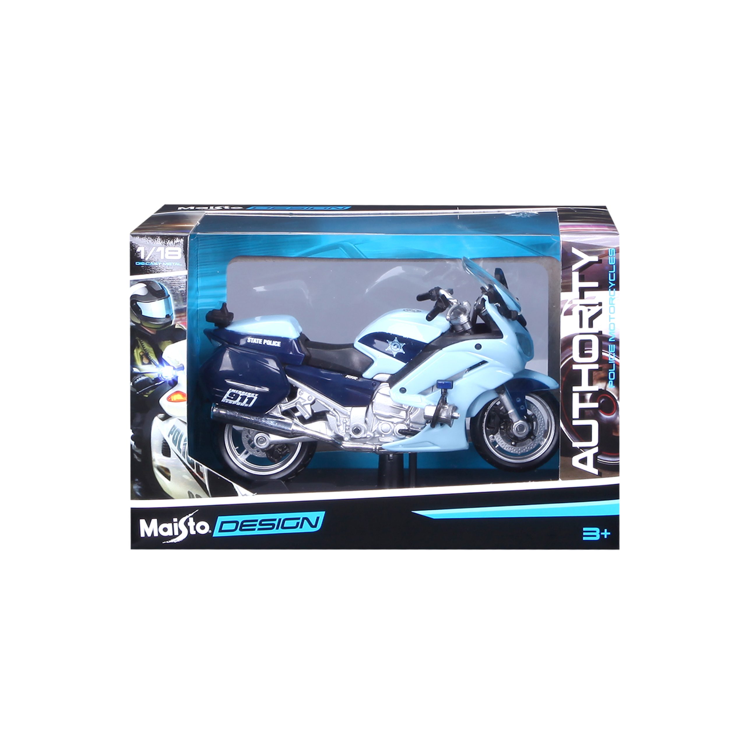 1:18 Maisto Authority Police Motorcycles - Yamaha FJR 1300A (State Trooper) - Image 3