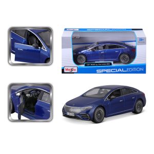 1:27 Maisto Special Edition - Mercedes-Benz EQS - Metallic Blue in Window Box - Image 2