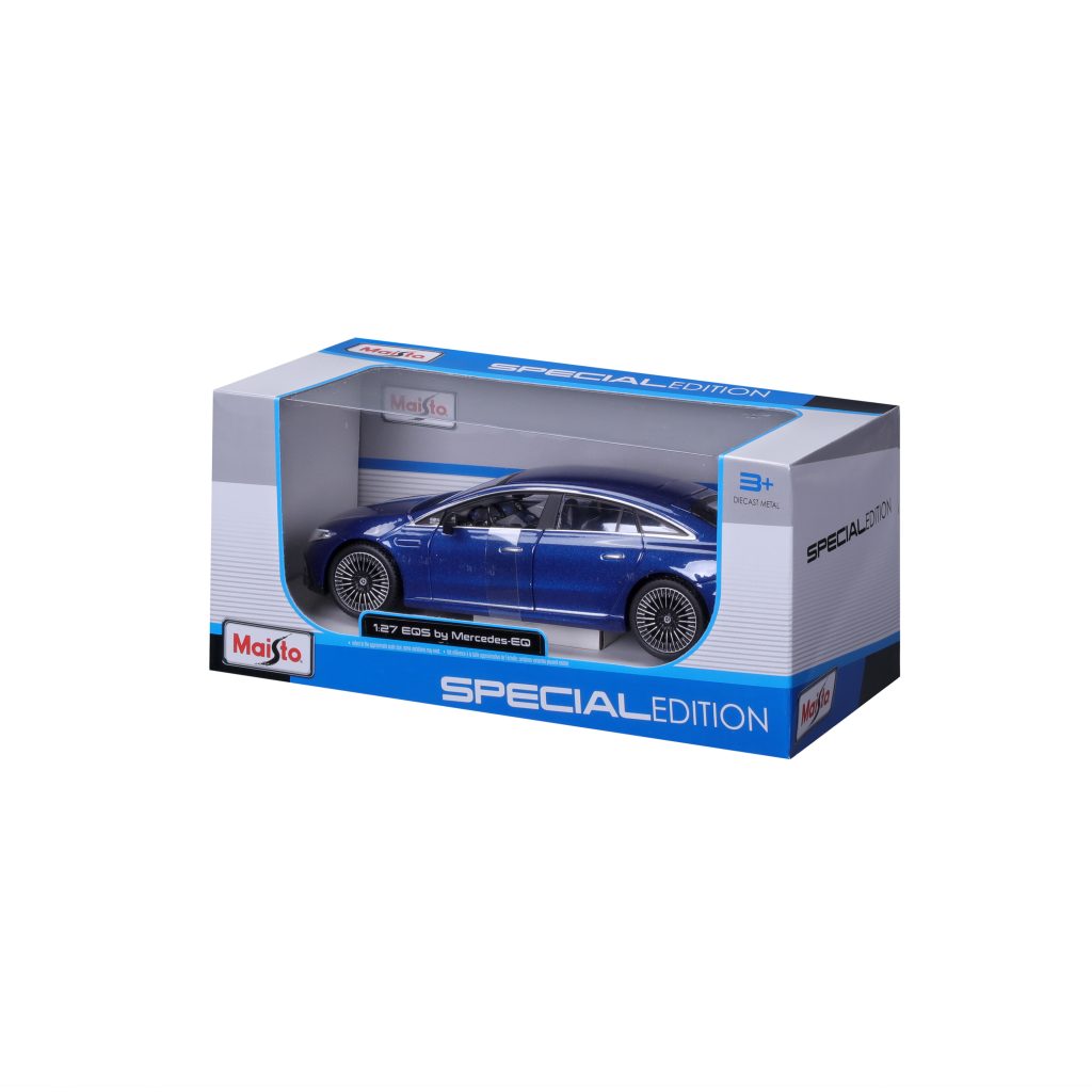 1:27 Maisto Special Edition - Mercedes-Benz EQS - Metallic Blue in Window Box