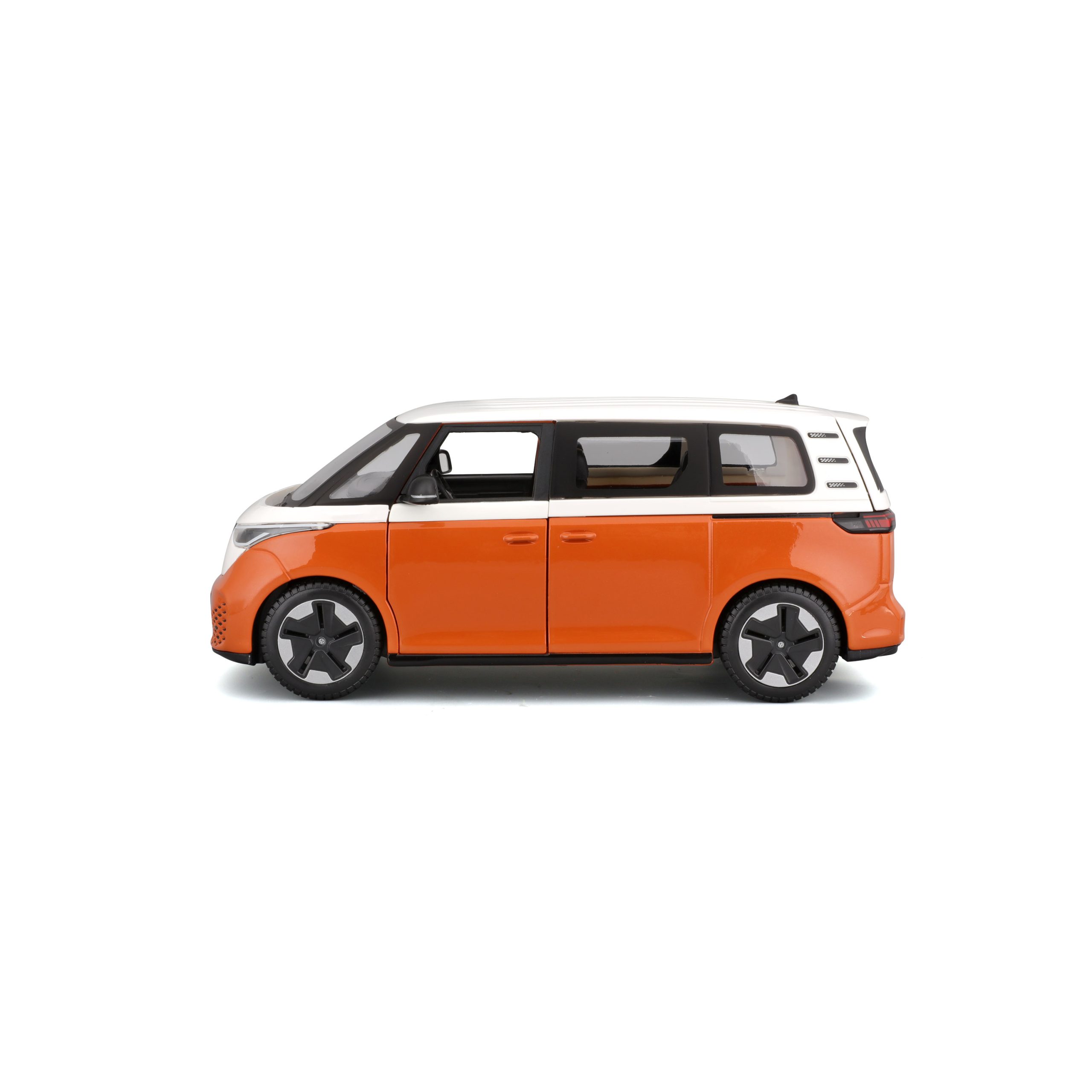 1:24 Maisto Special Edition – 2023 VW ID. BUZZ - White/Orange in Window Box - Image 3