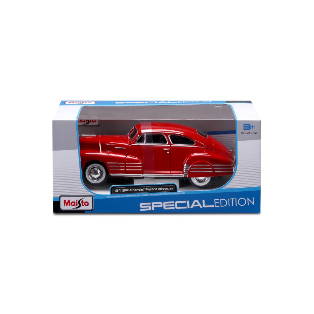 1:24 Maisto Special Edition – 1948 Chevrolet® Fleetline Aerosedan - Red in Window Box