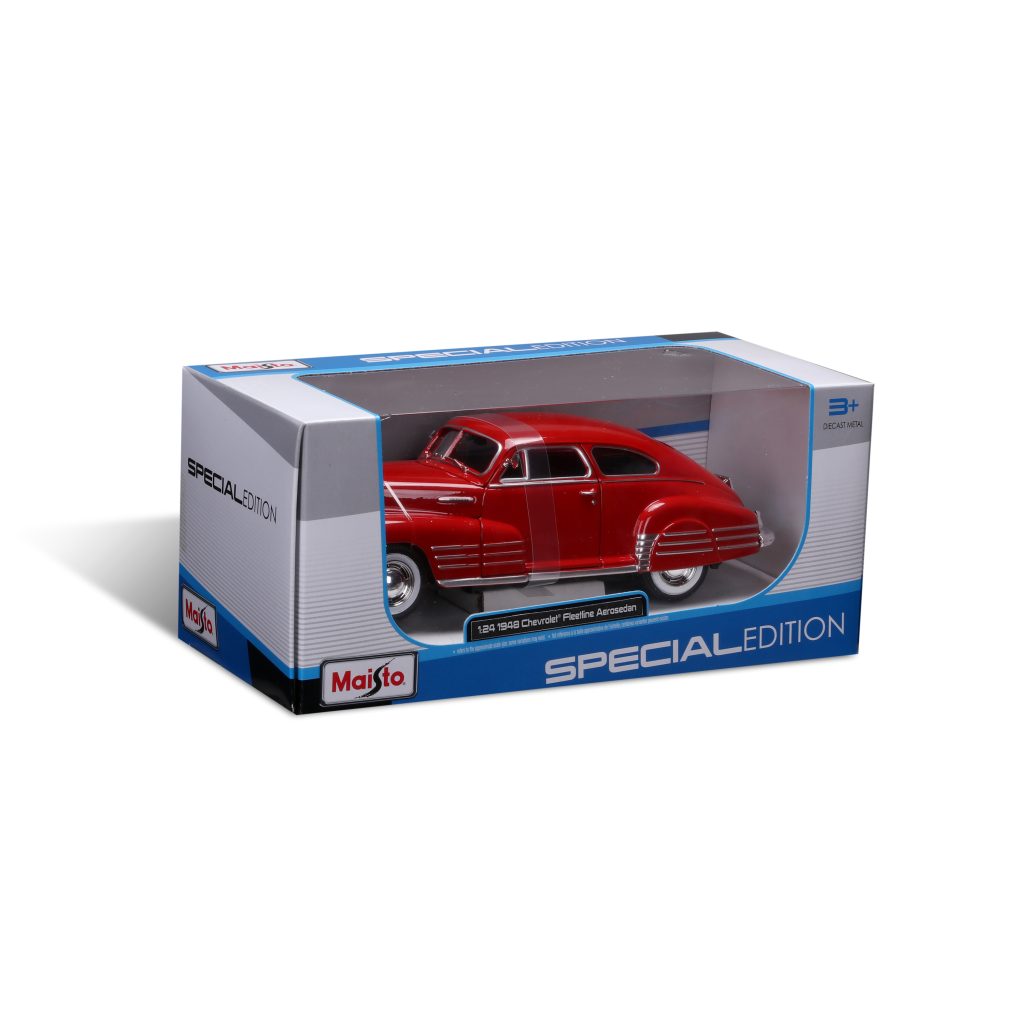1:24 Maisto Special Edition – 1948 Chevrolet® Fleetline Aerosedan - Red in Window Box