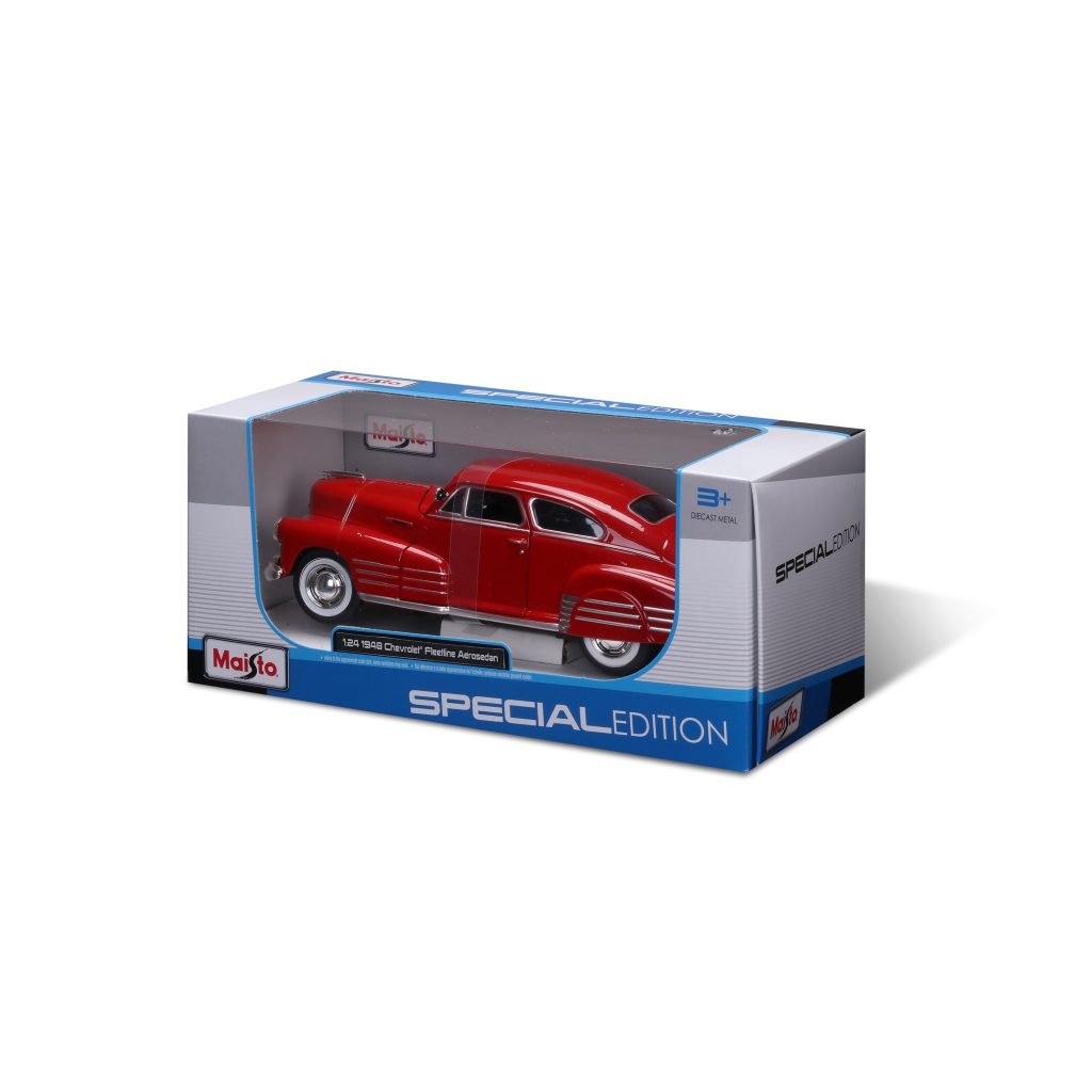 1:24 Maisto Special Edition – 1948 Chevrolet® Fleetline Aerosedan - Red in Window Box