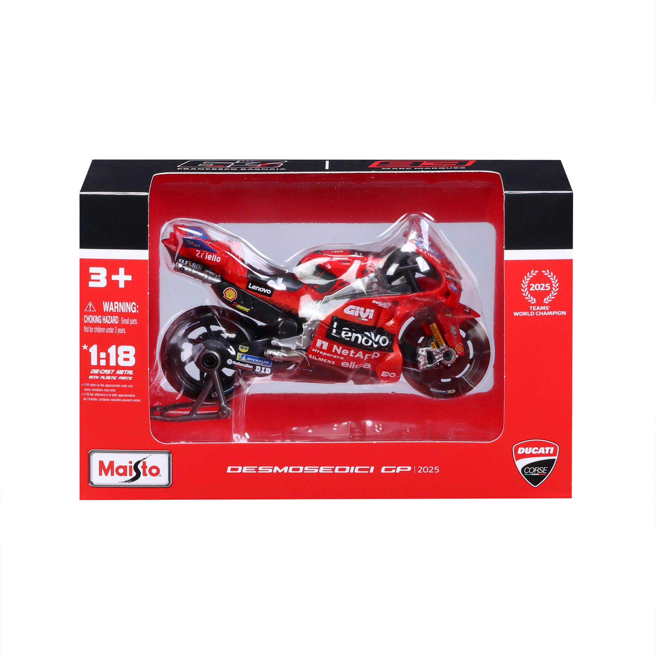 1:18 MotoGP 2025 - Ducati Lenovo Team #63 Francesco Bagnaia - Image 13