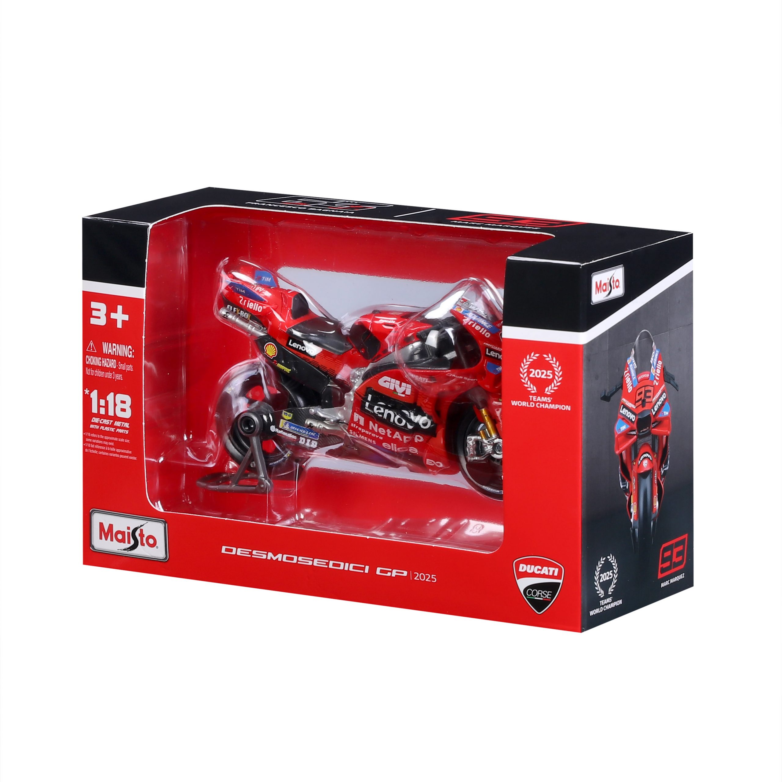 1:18 MotoGP 2025 - Ducati Lenovo Team #63 Francesco Bagnaia - Image 14