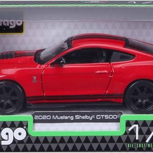 1:32 Bburago - Mustang Shelby GT500 2020 - Red in Window Box - Image 3