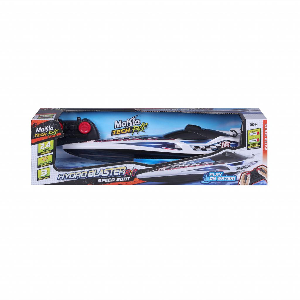 1.24 Hydroblaster RC Boat - White Blue