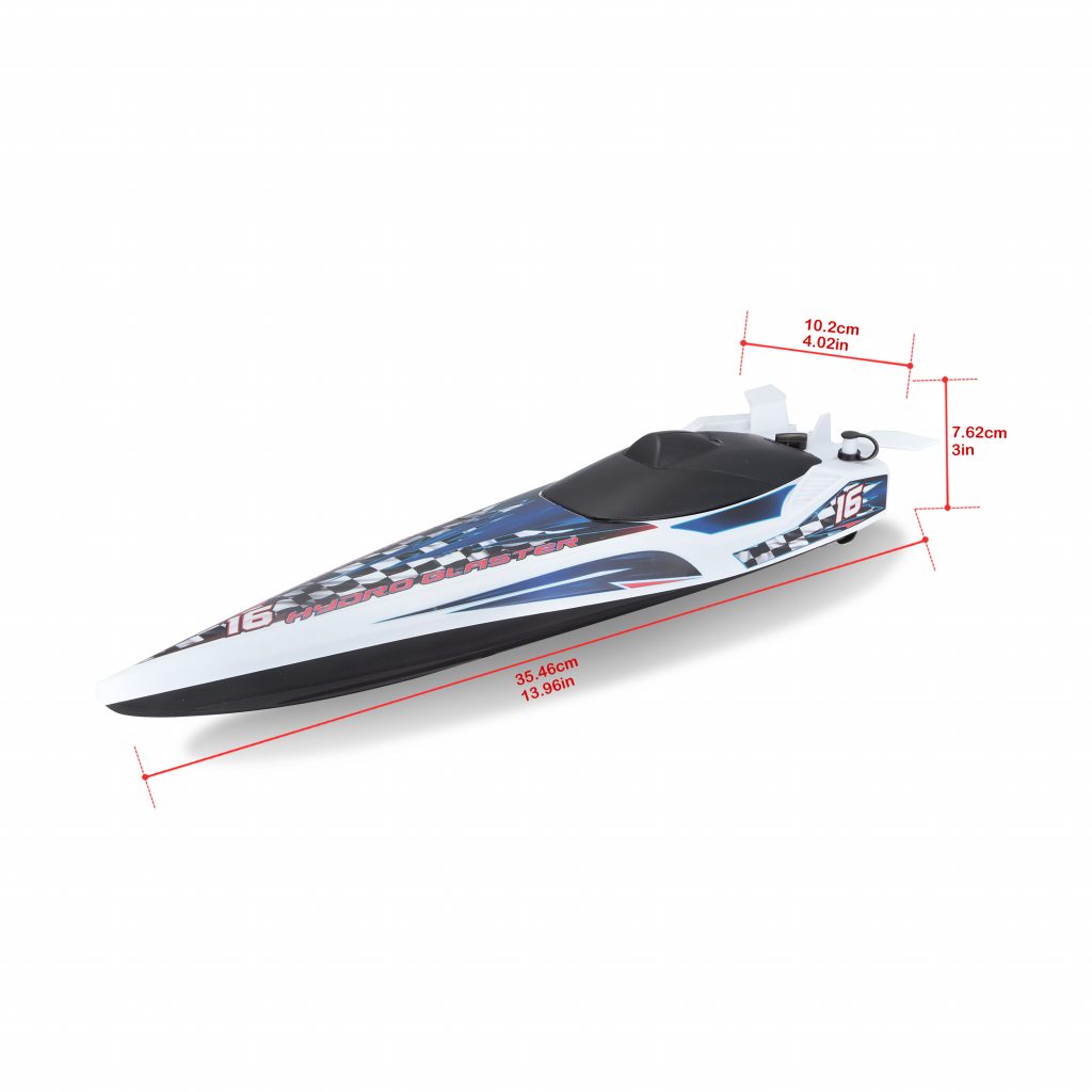 1.24 Hydroblaster RC Boat - White Blue