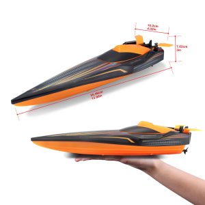 1.24 Hydroblaster RC Boat - Orange Black - Image 5