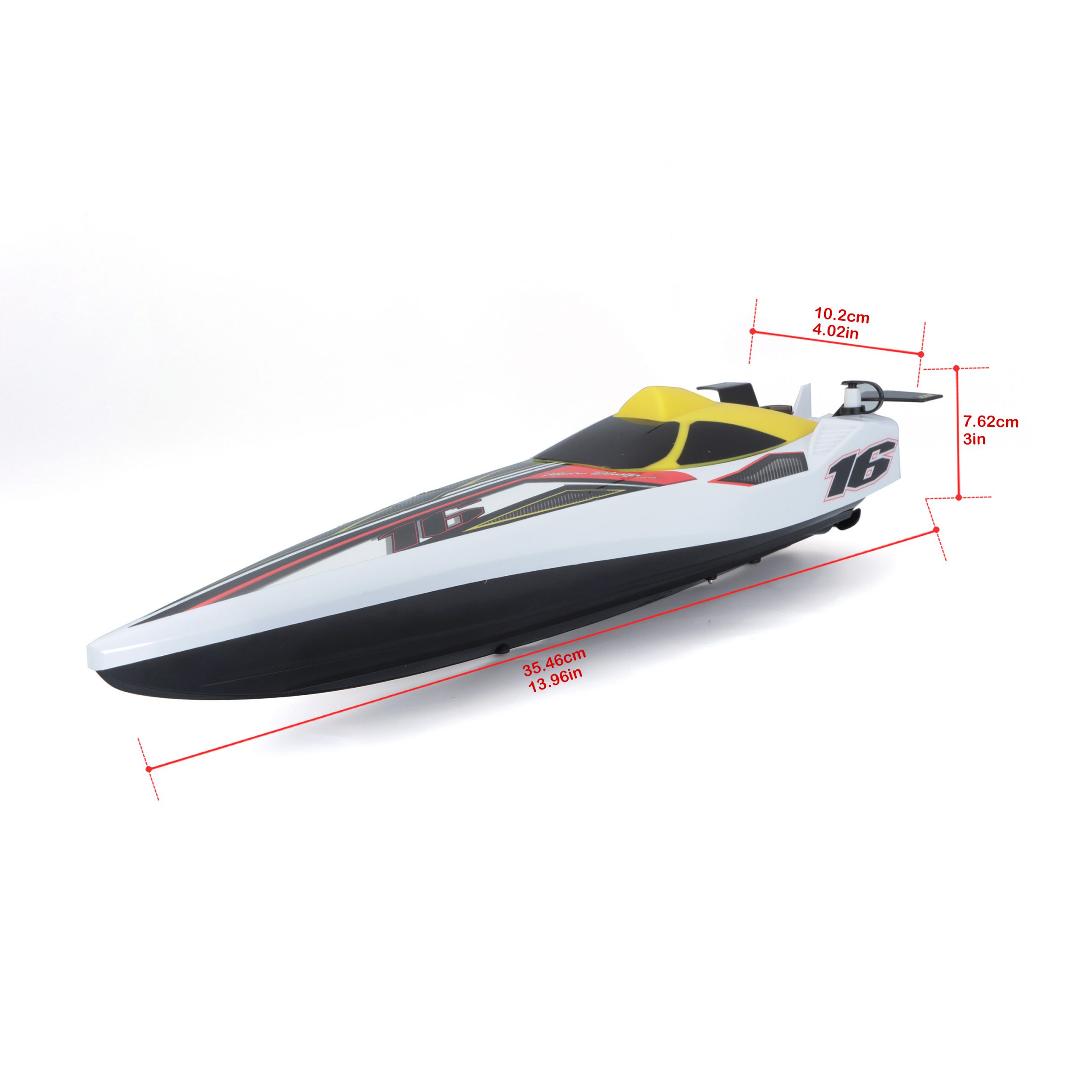 1:24 Hydroblaster RC Boat - White - Image 4