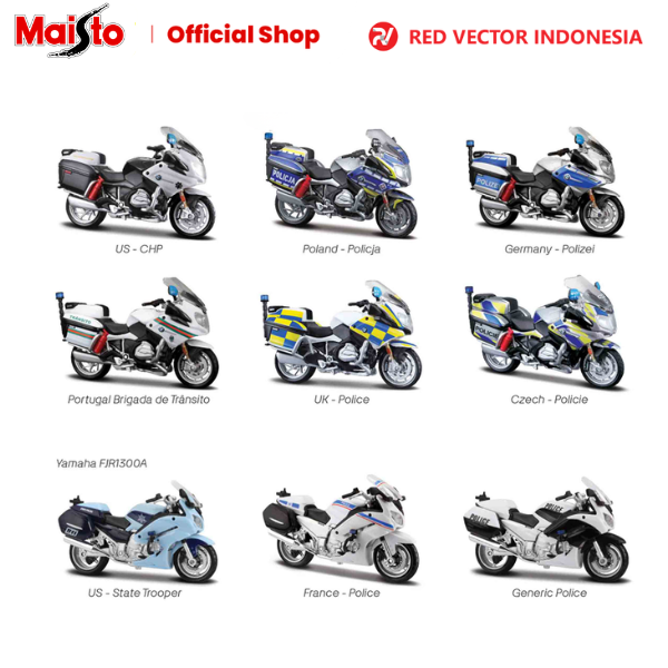 1:18 Authority Police Motorcycles