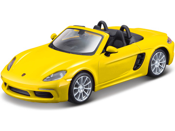 1:32 Bburago - Porsche 718 Boxster - Yellow in Window Box